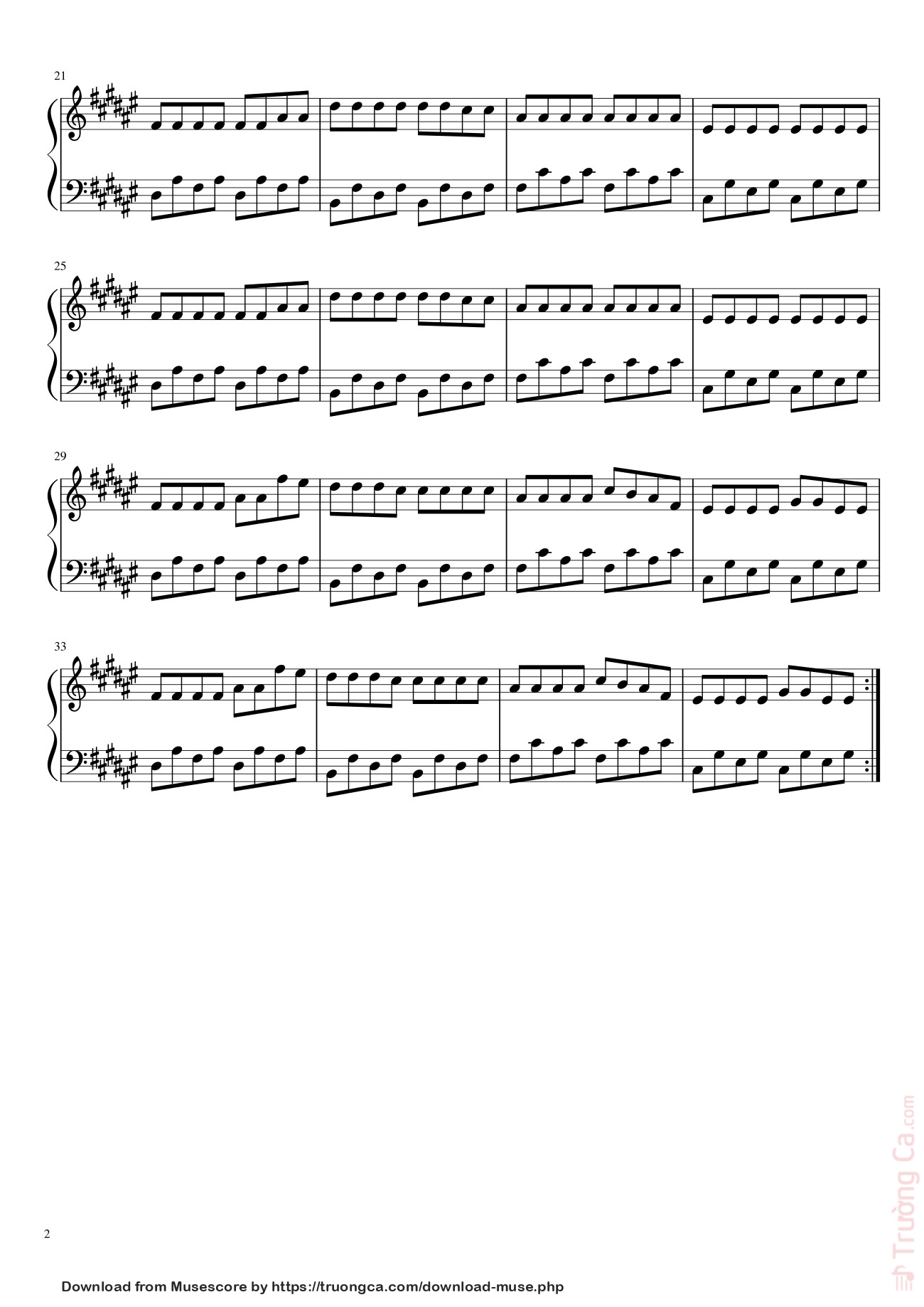 Page 2 of Sheet music PDF Faded Sheet Piano - Jorge Helam Perez