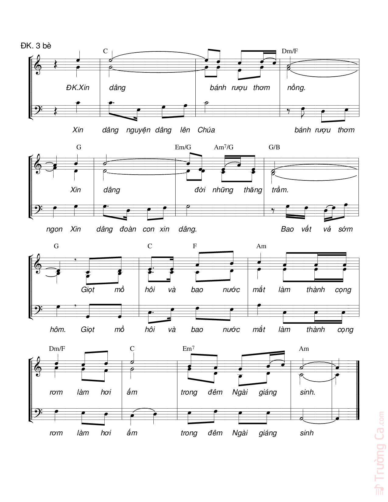 Page 2 of Sheet music PDF Lấy Gì Dâng Chúa Đêm Nay - Hương Đan