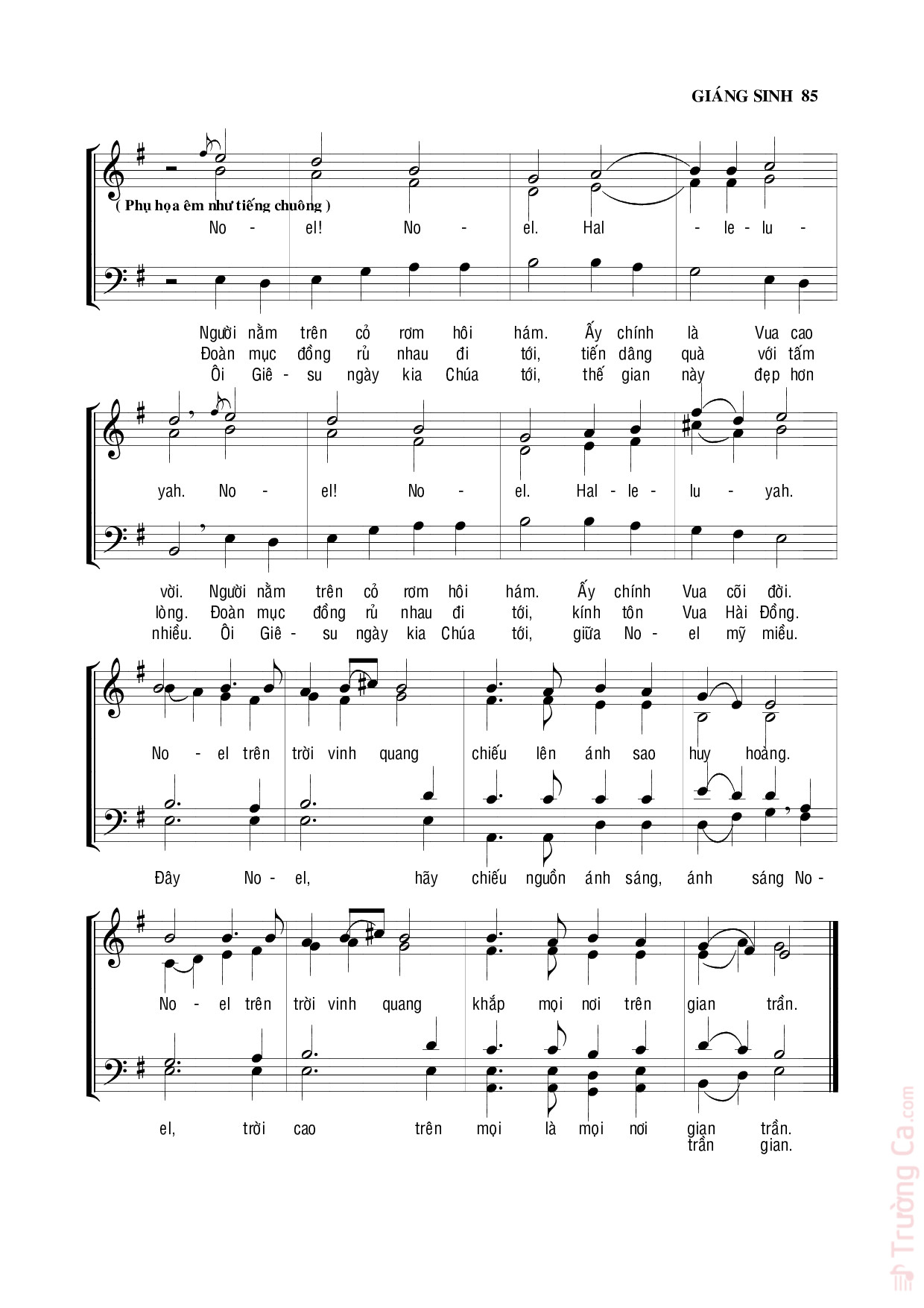 Page 2 of Sheet music PDF Trong Chuồng Bò - Lm. Hoàng Kim