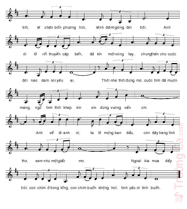 Page 2 of Sheet music PDF Hương Tình Muộn - Hương Thảo