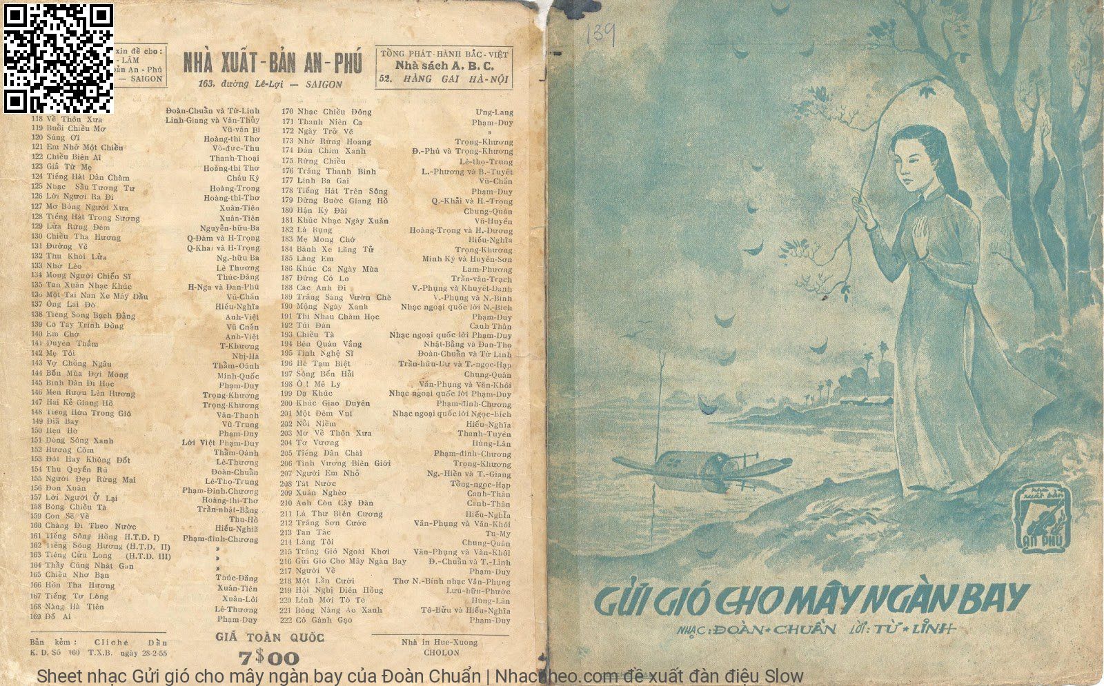 Sheet PDF of Gửi gió cho mây ngàn bay