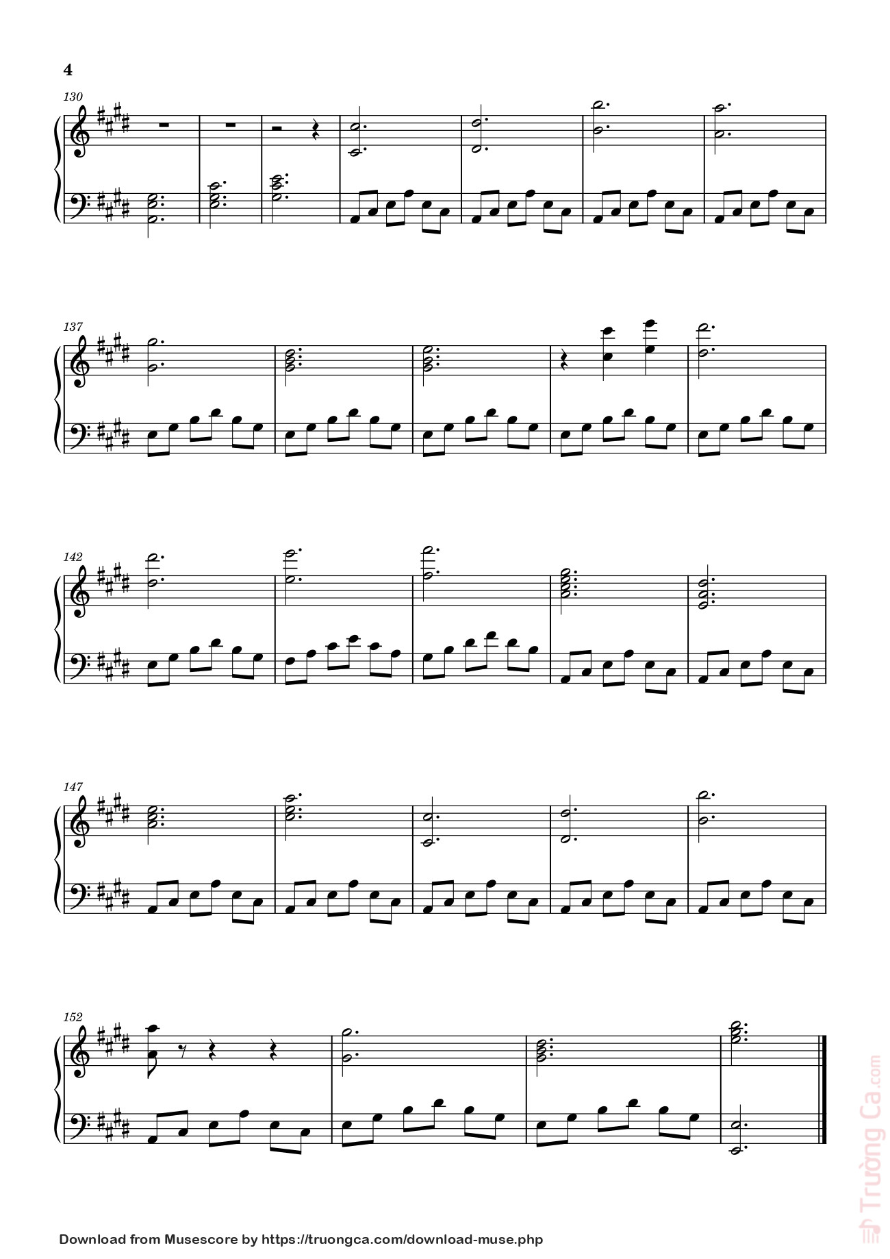 Page 4 of Sheet music PDF Golden Hour Sheet Piano - Inkkarutat
