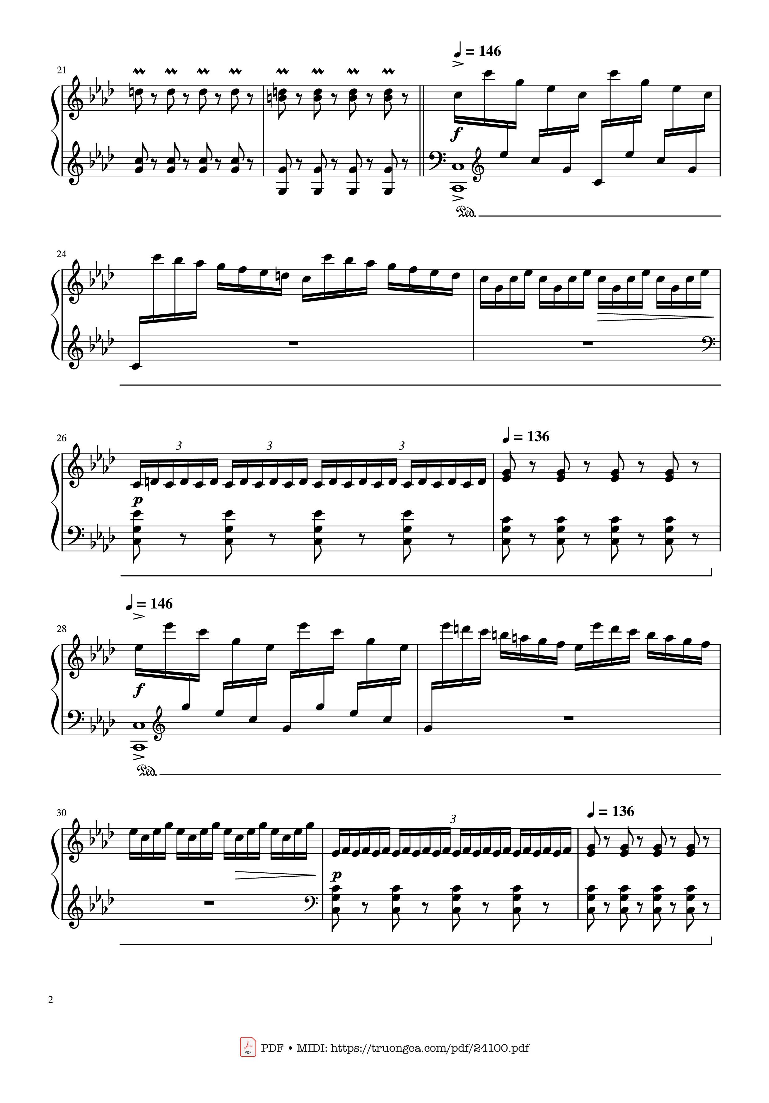 Page 2 of Sheet music PDF Winter - Vivaldi (Rousseau Version Original) Sheet Piano - Antonio Vivaldi