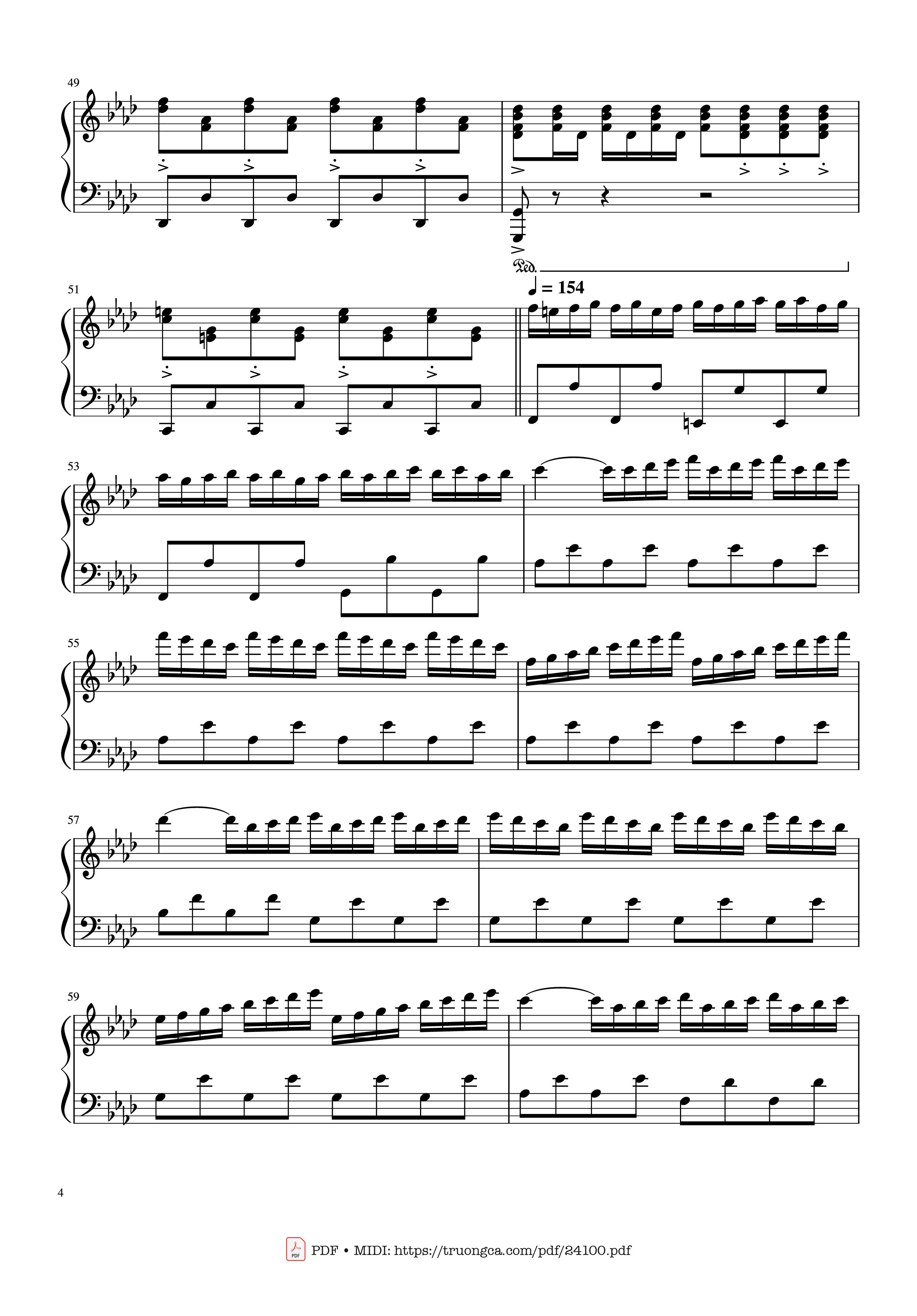 Page 4 of Sheet music PDF Winter - Vivaldi (Rousseau Version Original) Sheet Piano - Antonio Vivaldi