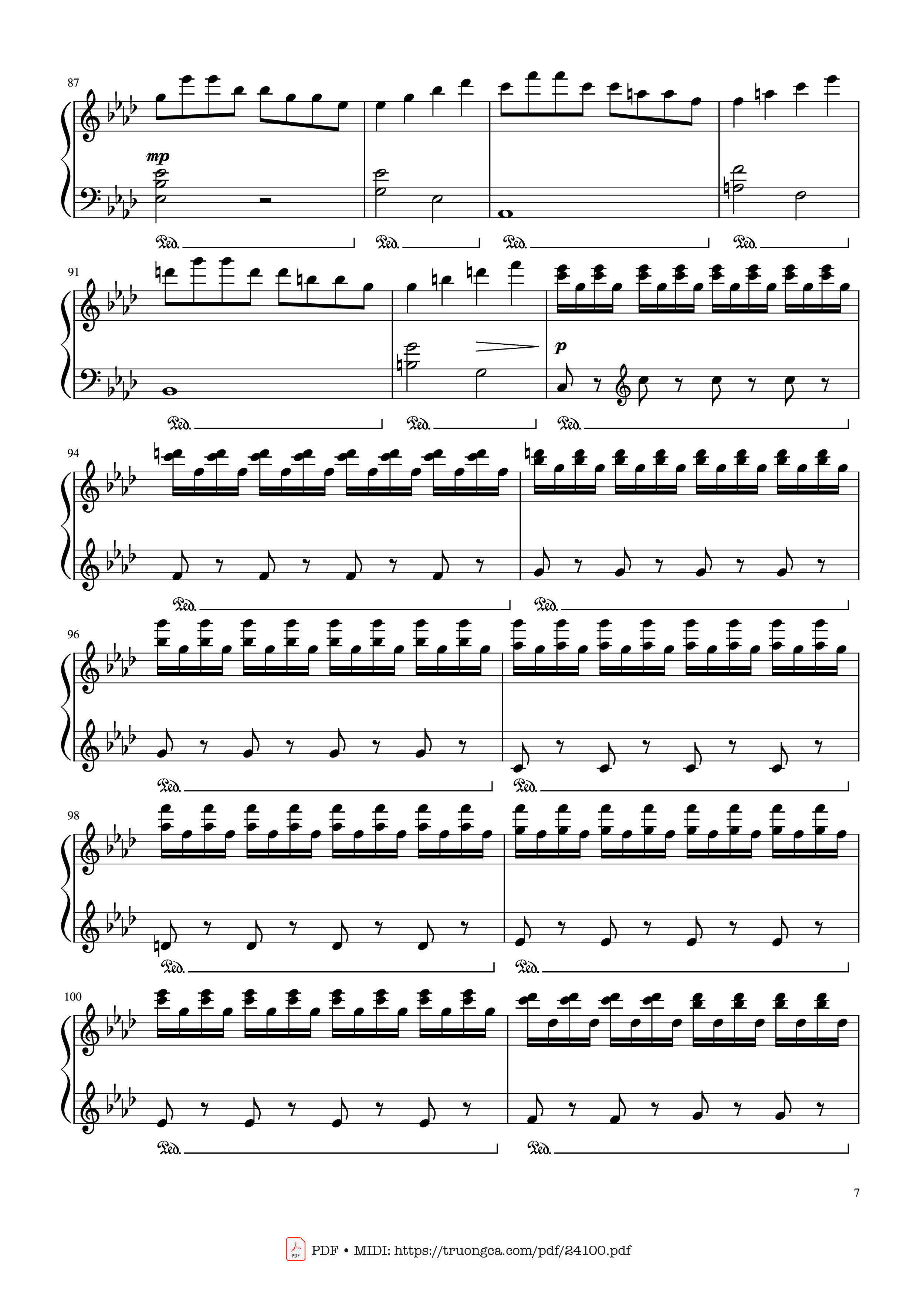 Page 7 of Sheet music PDF Winter - Vivaldi (Rousseau Version Original) Sheet Piano - Antonio Vivaldi