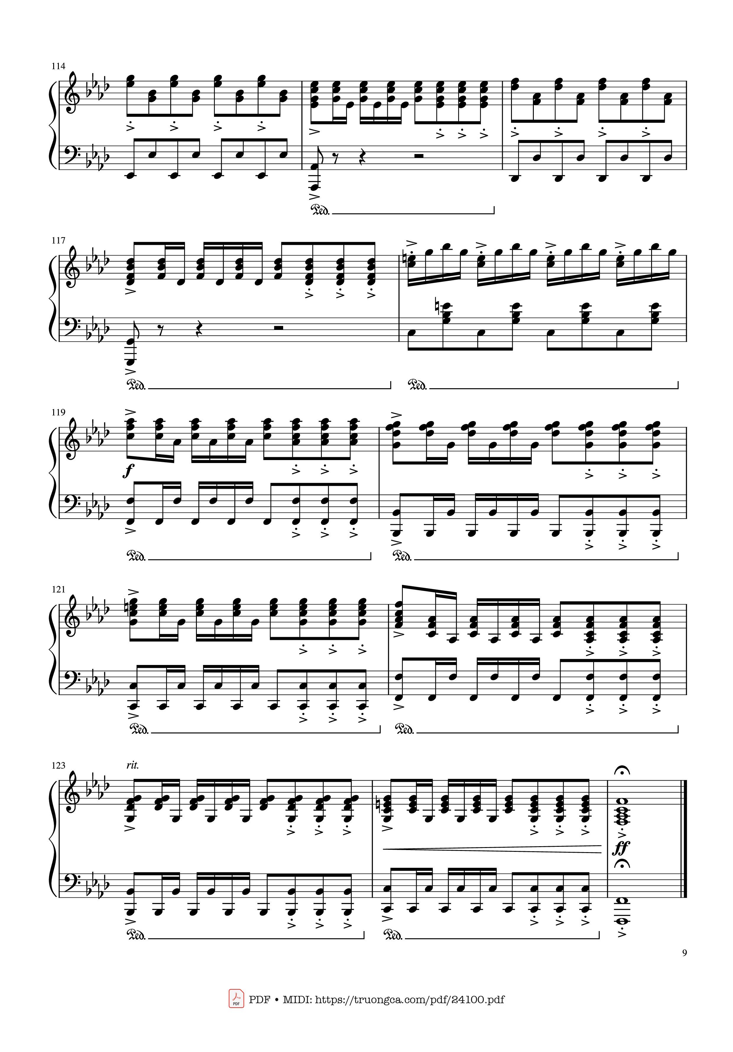 Page 9 of Sheet music PDF Winter - Vivaldi (Rousseau Version Original) Sheet Piano - Antonio Vivaldi