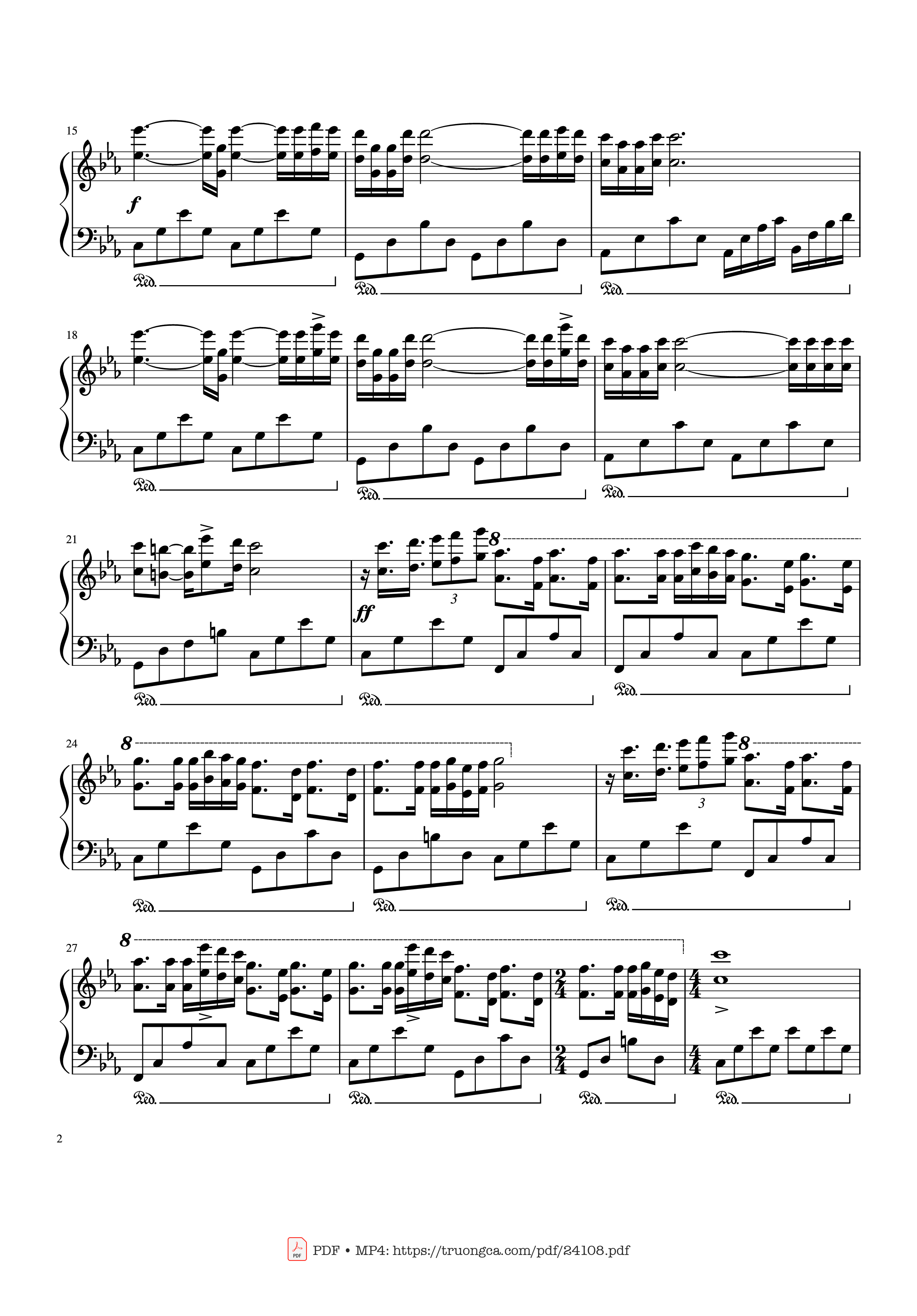 Page 2 of Sheet music PDF Hungarian Sonata Sheet Piano - Franklin Hoàng