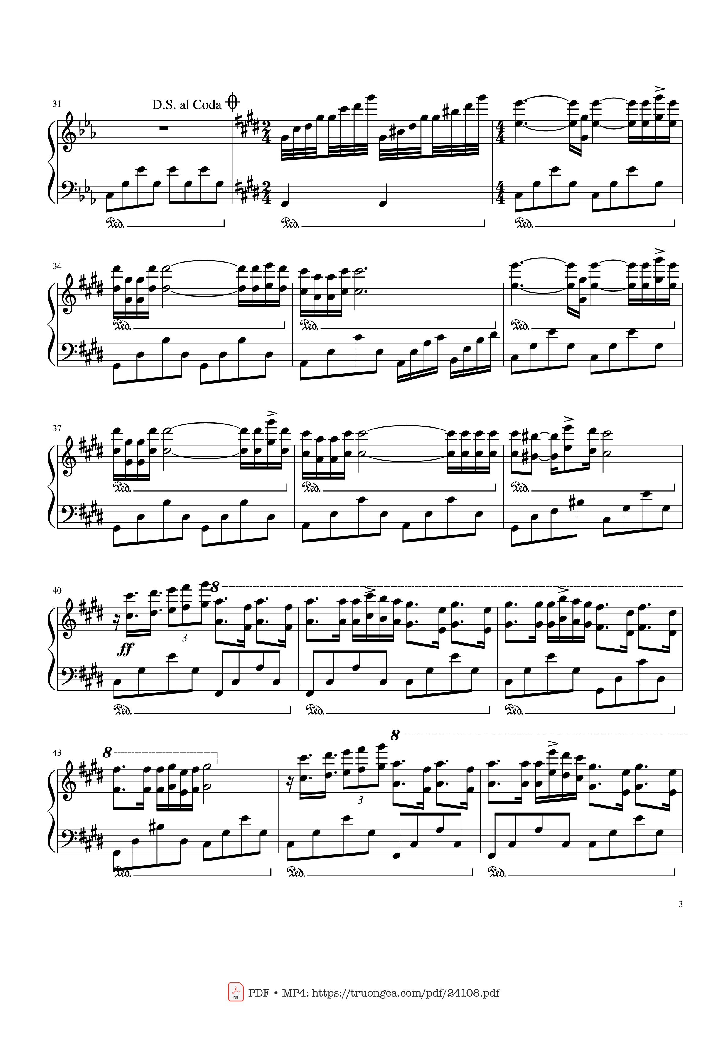 Page 3 of Sheet music PDF Hungarian Sonata Sheet Piano - Franklin Hoàng