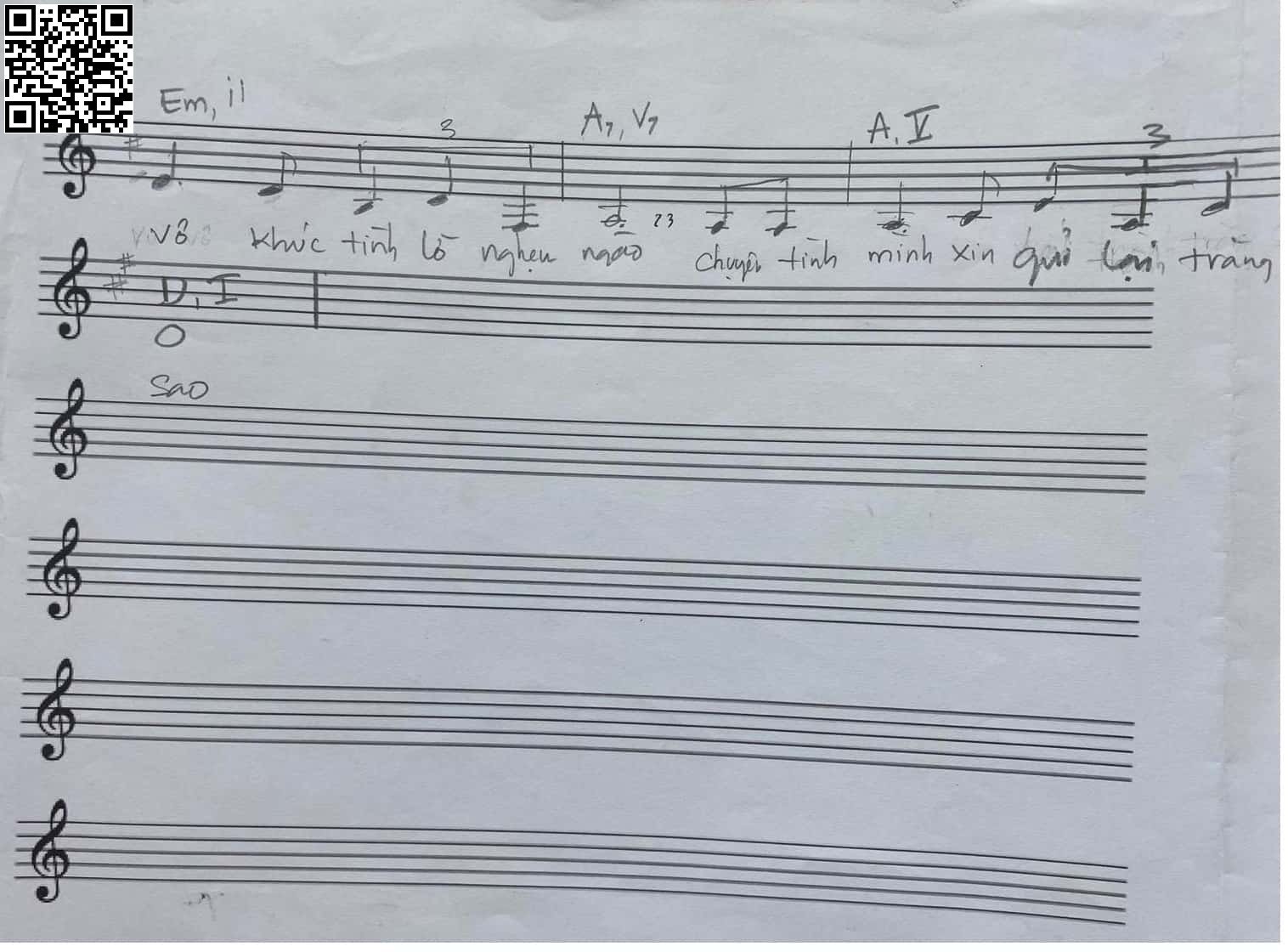 Page 3 of Sheet music PDF Gửi lại trăng sao - Quốc Chương