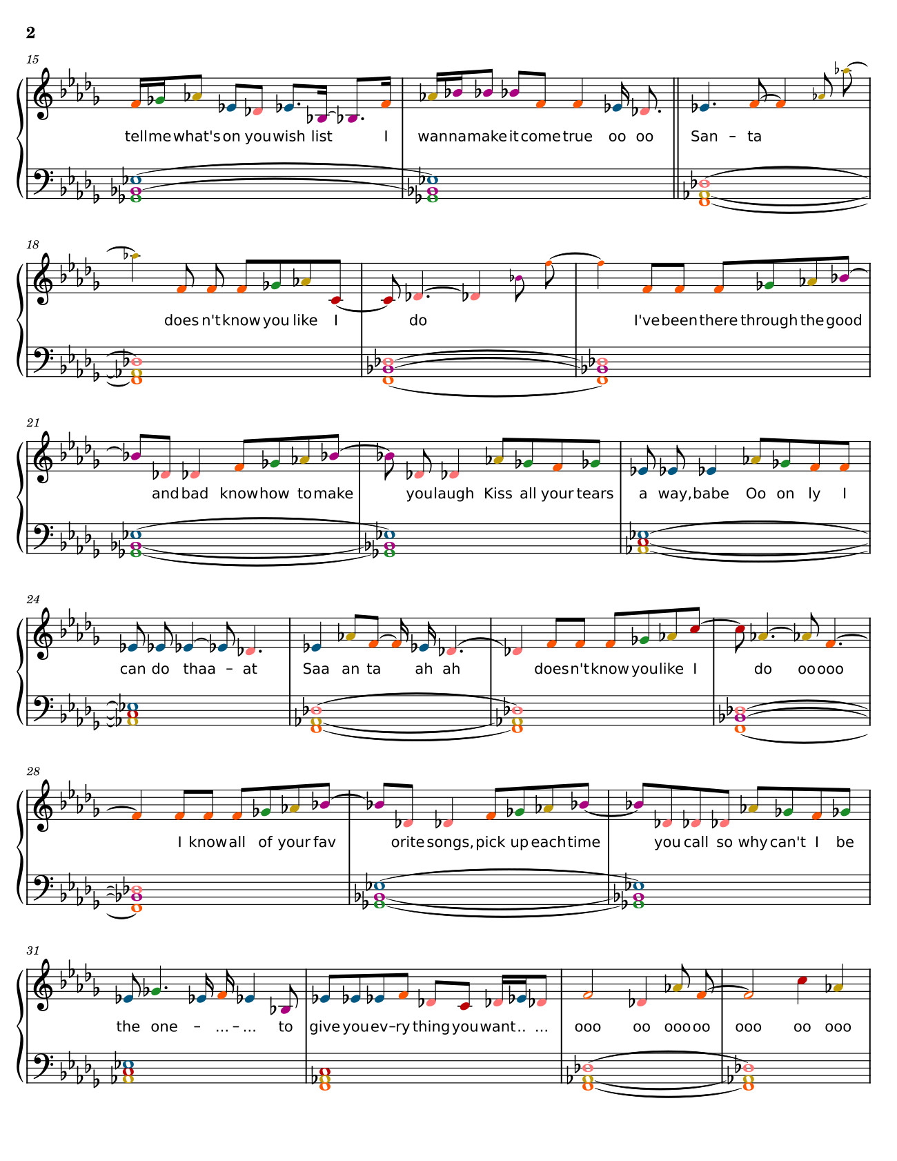 Page 2 of Sheet music PDF Santa Doesn