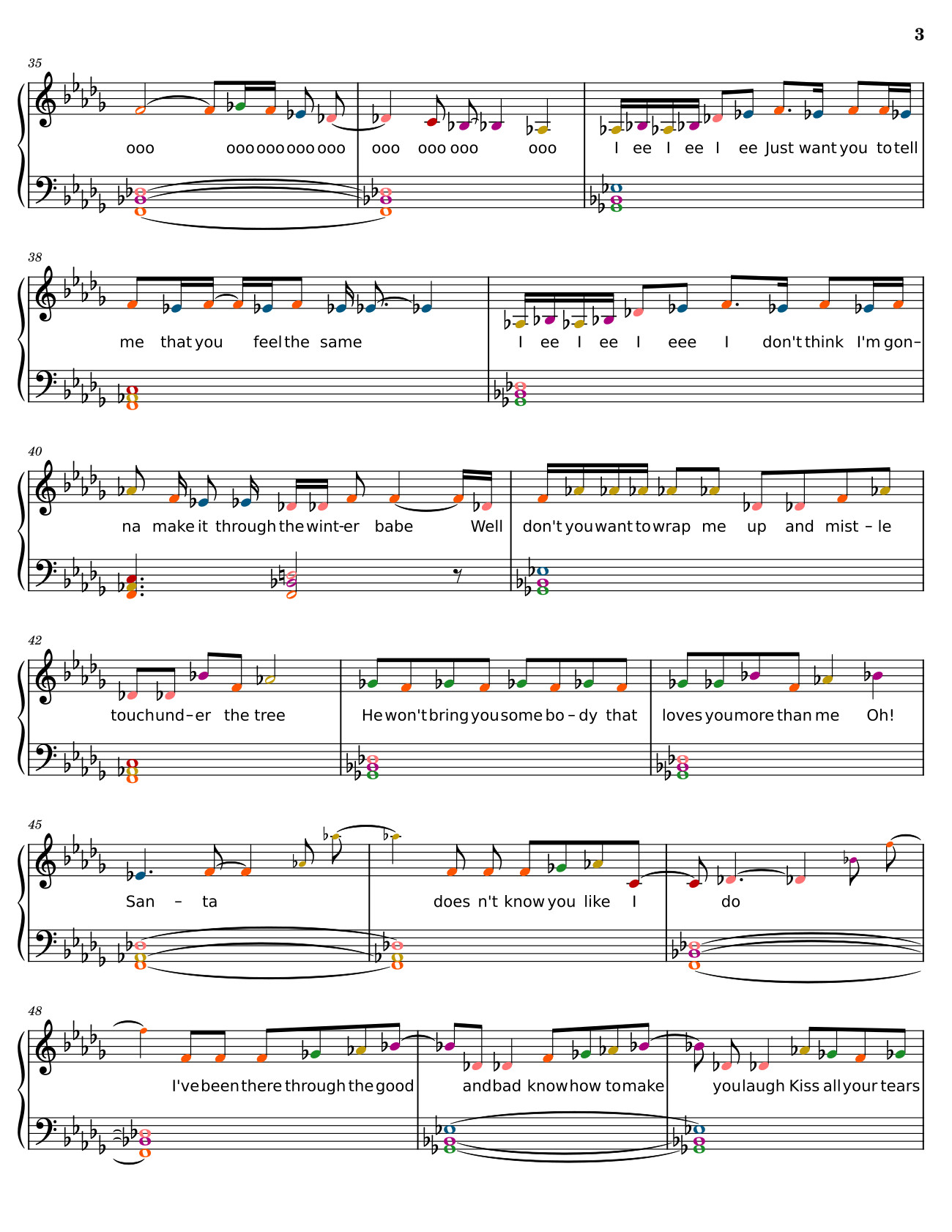 Page 3 of Sheet music PDF Santa Doesn