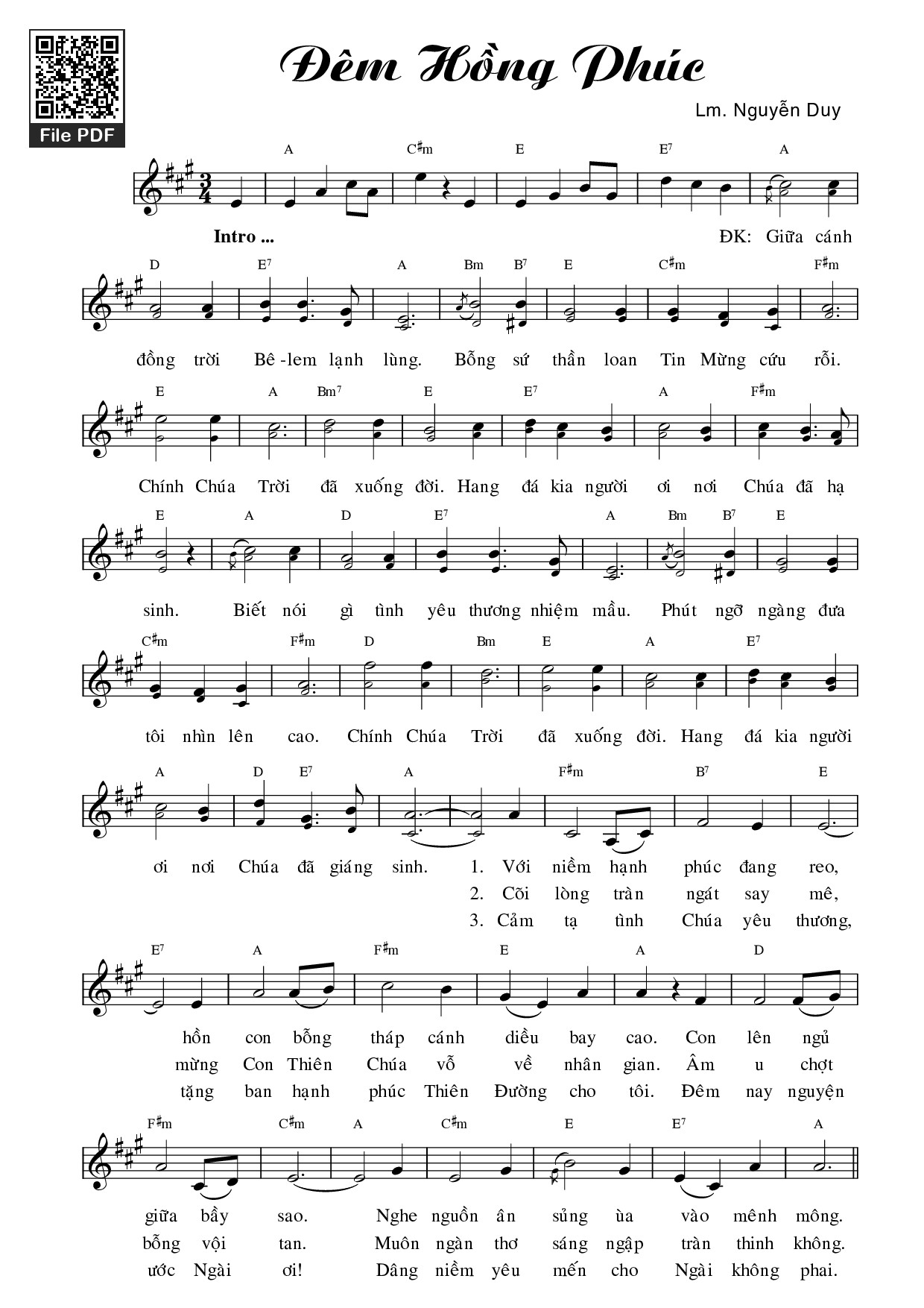 Sheet PDF of Đêm Hồng Phúc