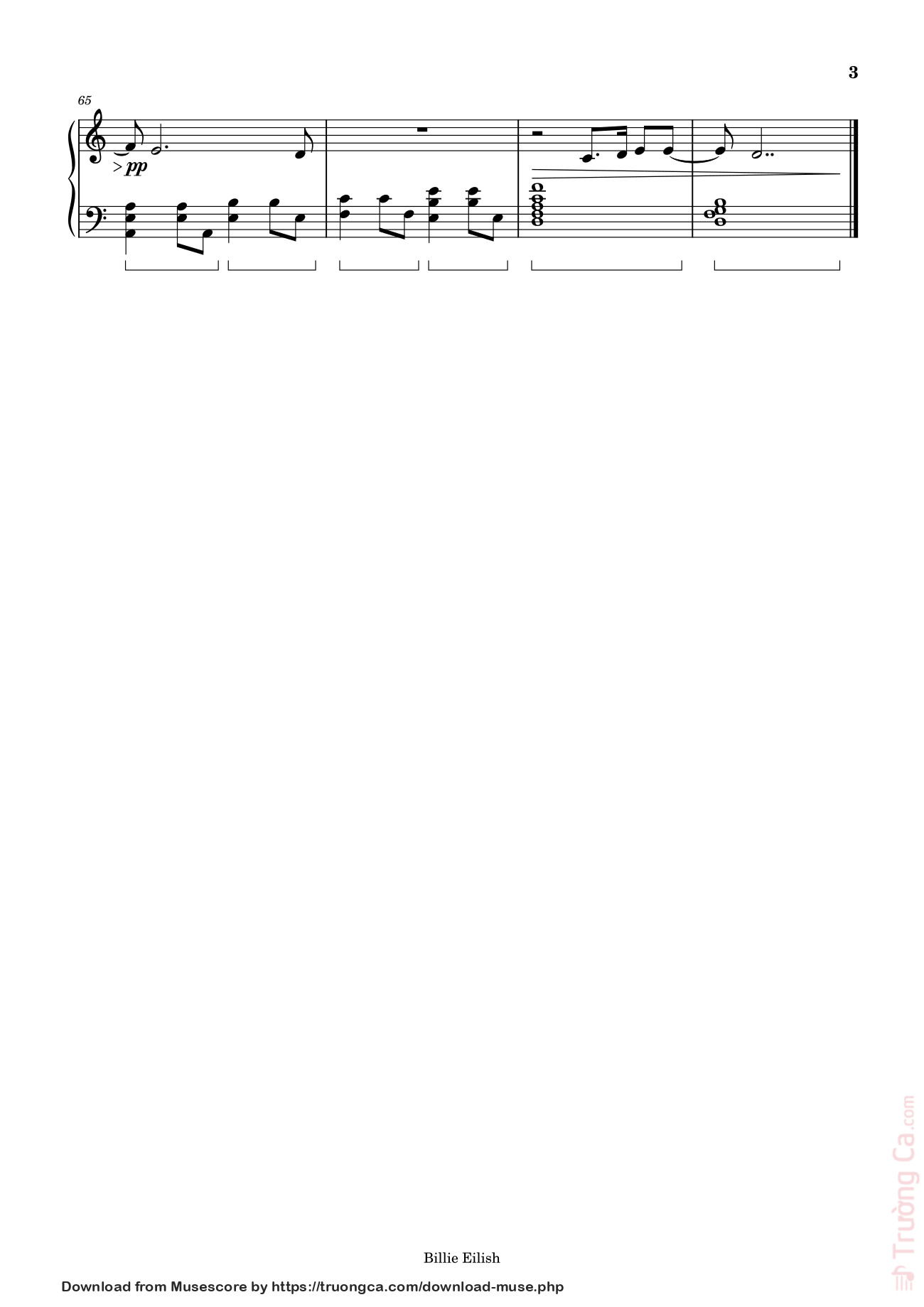 Page 3 of Sheet music PDF What Was I Made For? Sheet Piano - Mattealee0011