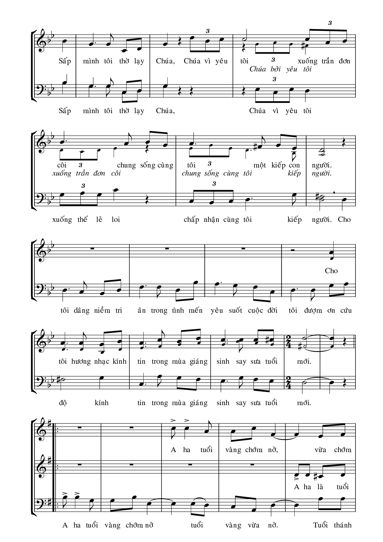 Page 4 of Sheet music PDF Ca Khúc Giáng Sinh - Nguyễn Duy