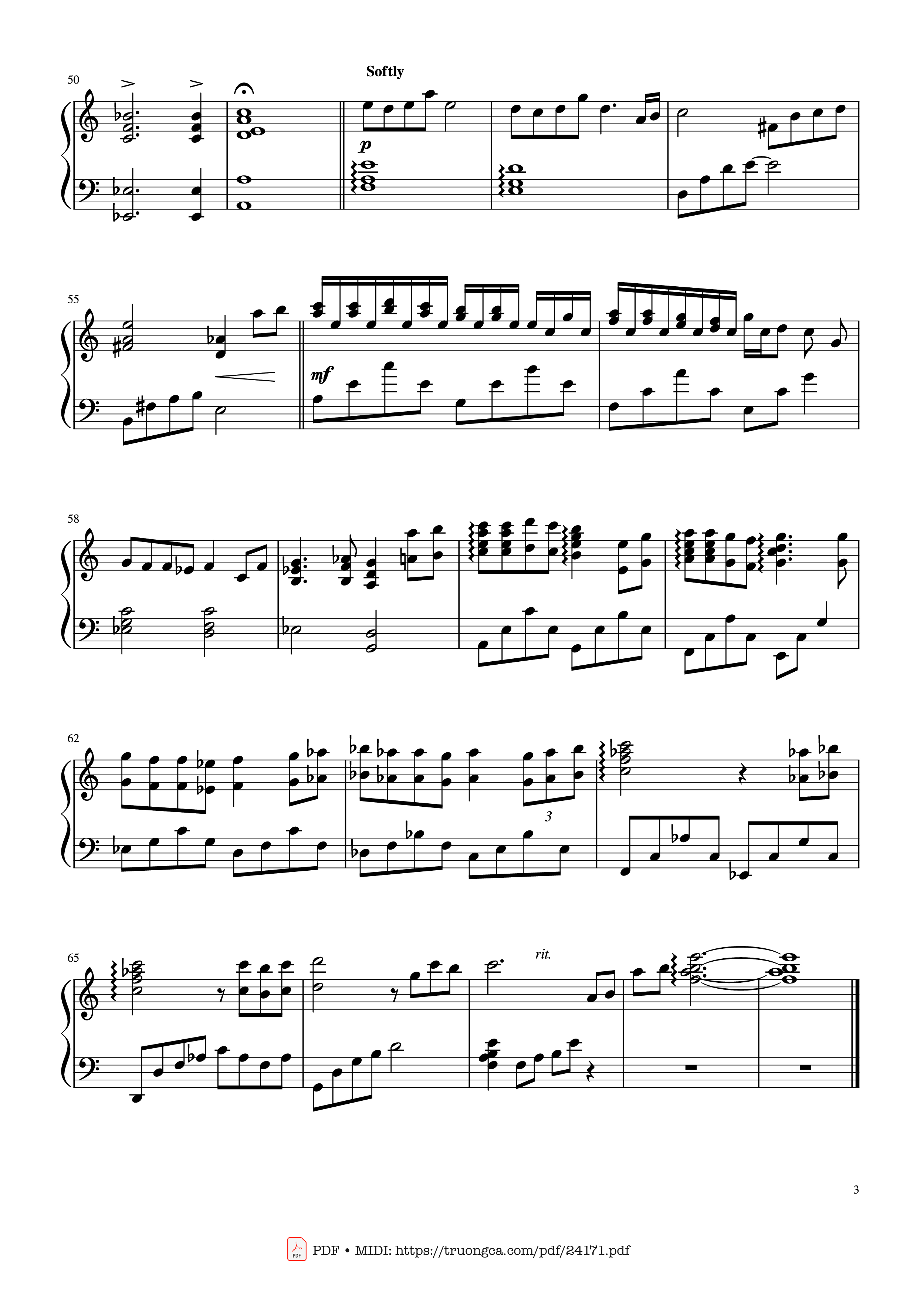Page 3 of Sheet music PDF 久石譲 あの夏へ One Summer