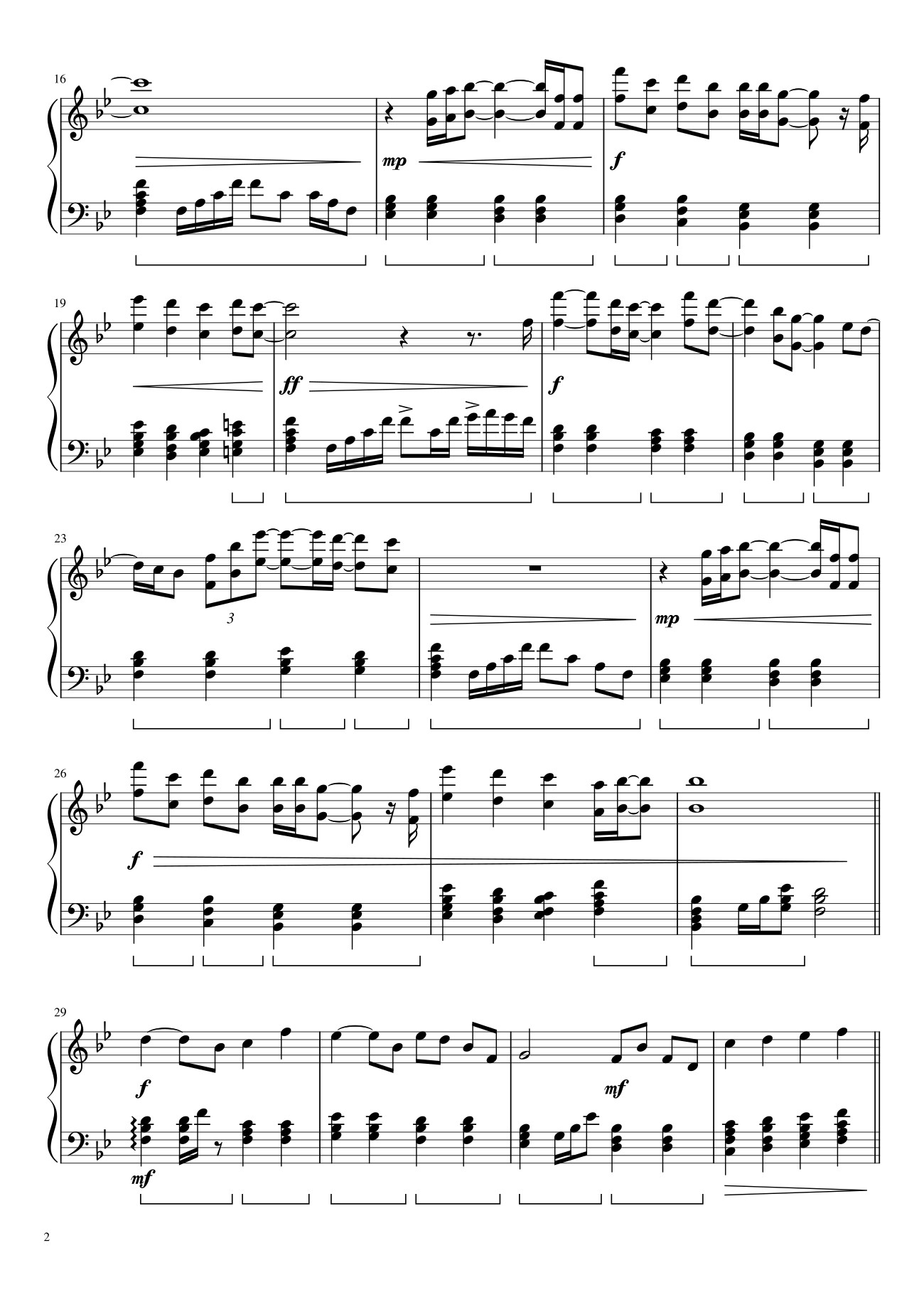 Page 2 of Sheet music PDF Can You Feel the Love Tonight Sheet Piano -  Elton John