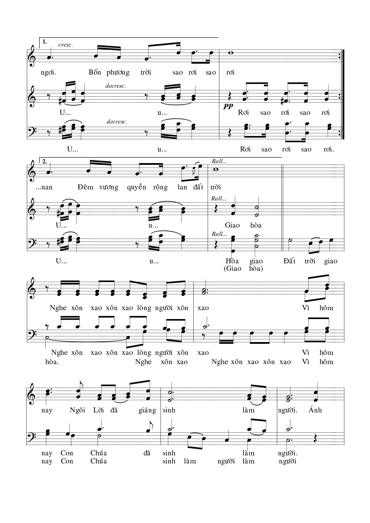 Page 2 of Sheet music PDF Đêm Huyền Diệu - Thu An