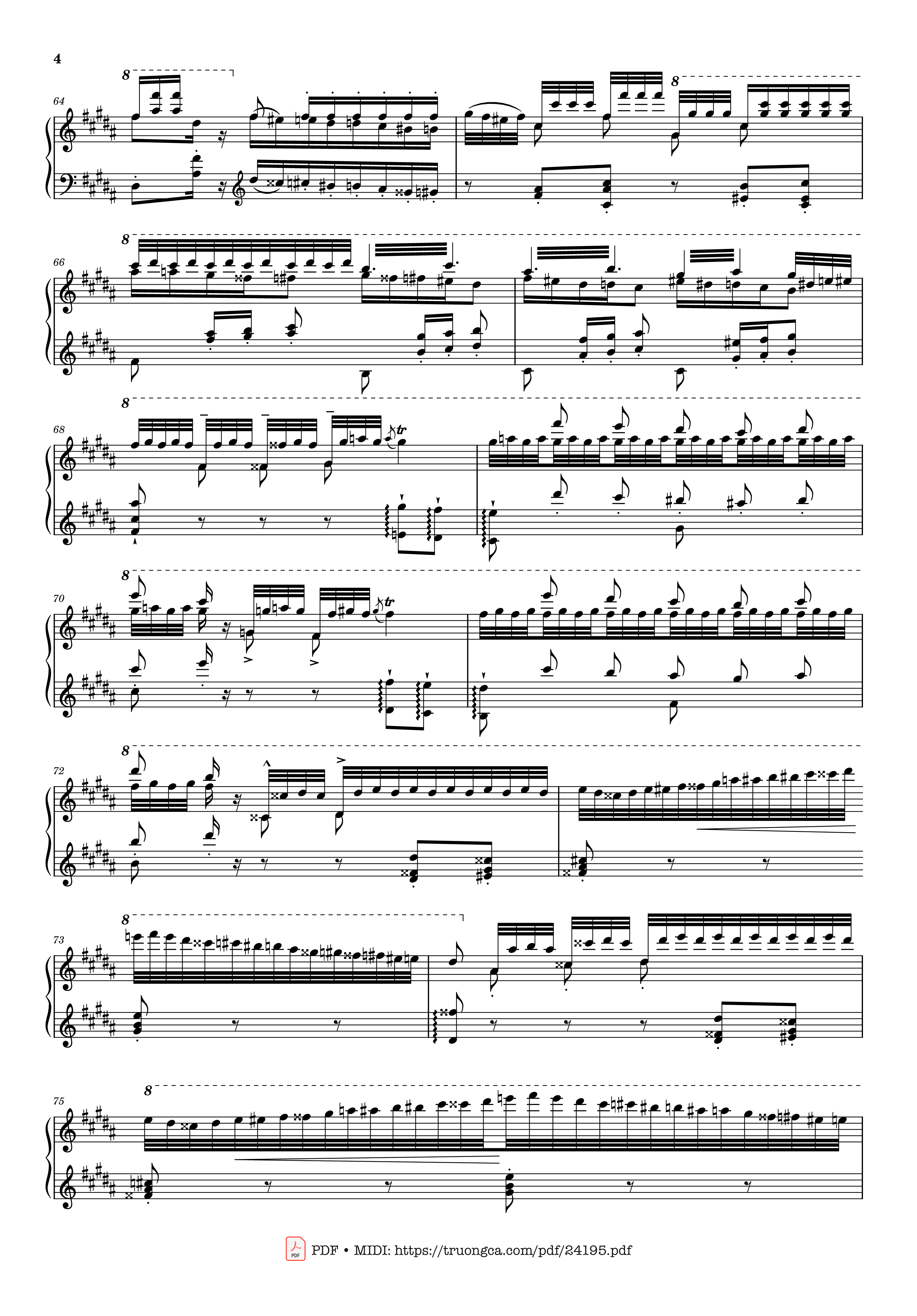 Page 4 of Sheet music PDF Étude S. 141/3 in G♯ Minor La Campanella Sheet Piano - Franz Liszt