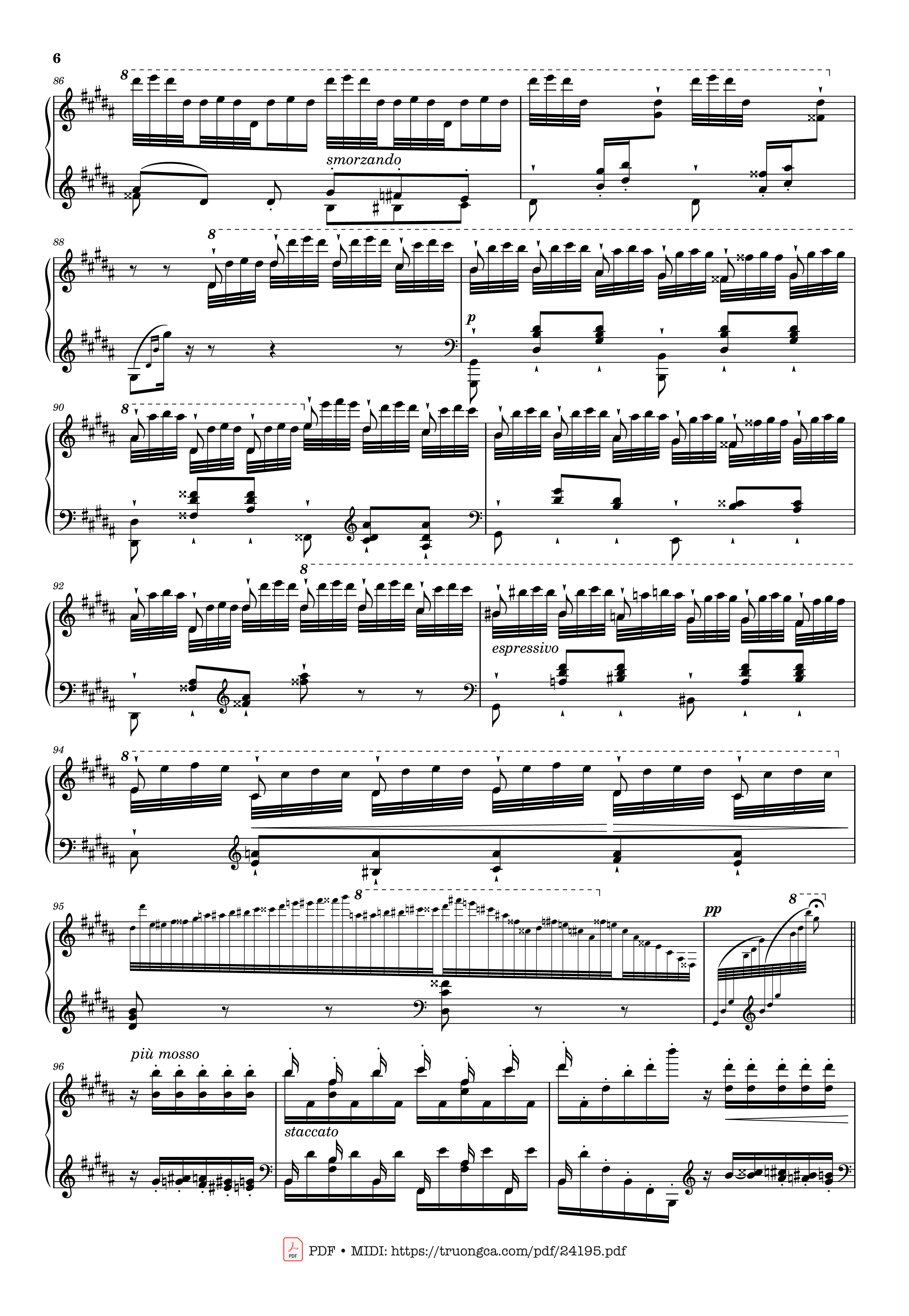 Page 6 of Sheet music PDF Étude S. 141/3 in G♯ Minor La Campanella Sheet Piano - Franz Liszt