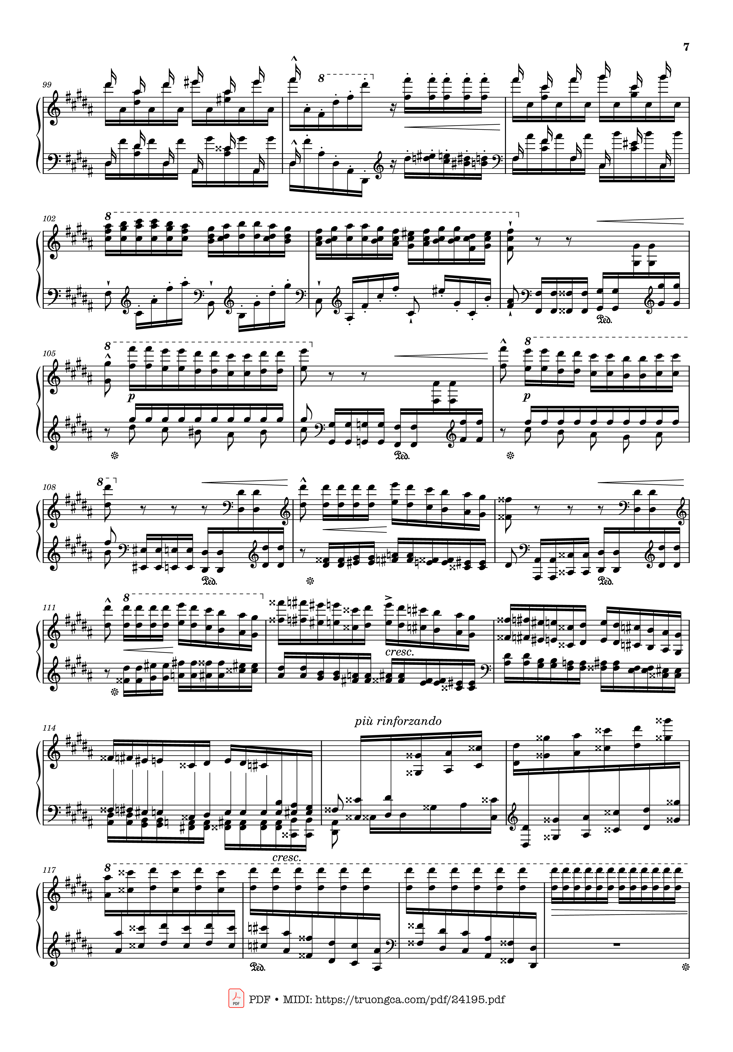 Page 7 of Sheet music PDF Étude S. 141/3 in G♯ Minor La Campanella Sheet Piano - Franz Liszt