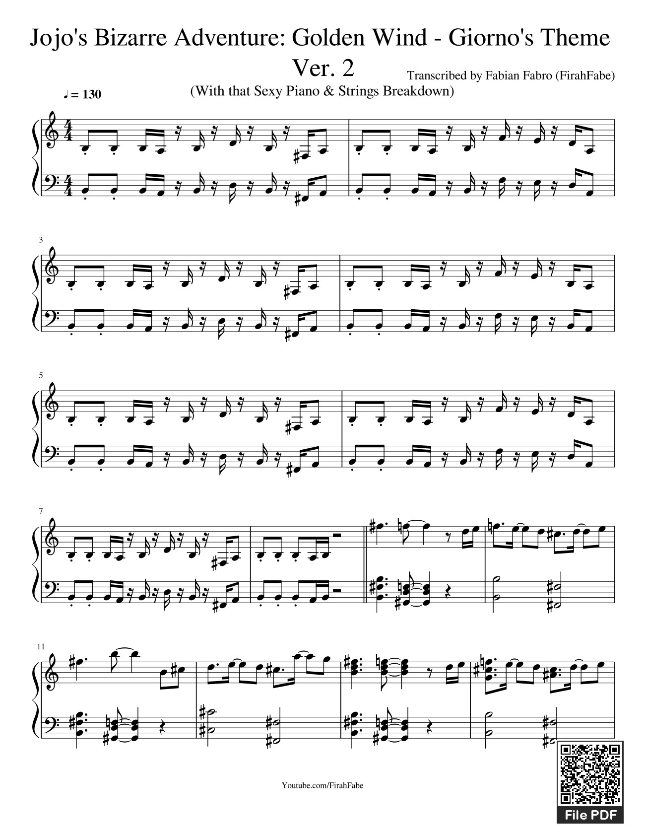 Page 1 of Sheet music PDF Jojo
