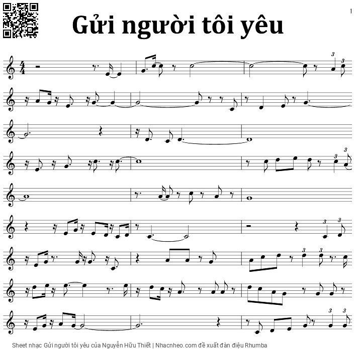 Sheet PDF of Gửi người tôi yêu