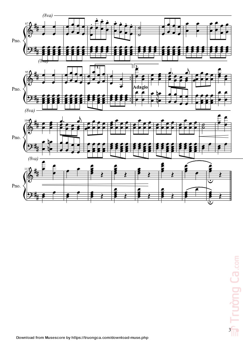 Page 3 of Sheet music PDF Can Can Sheet Piano - Nejakej.Honza1