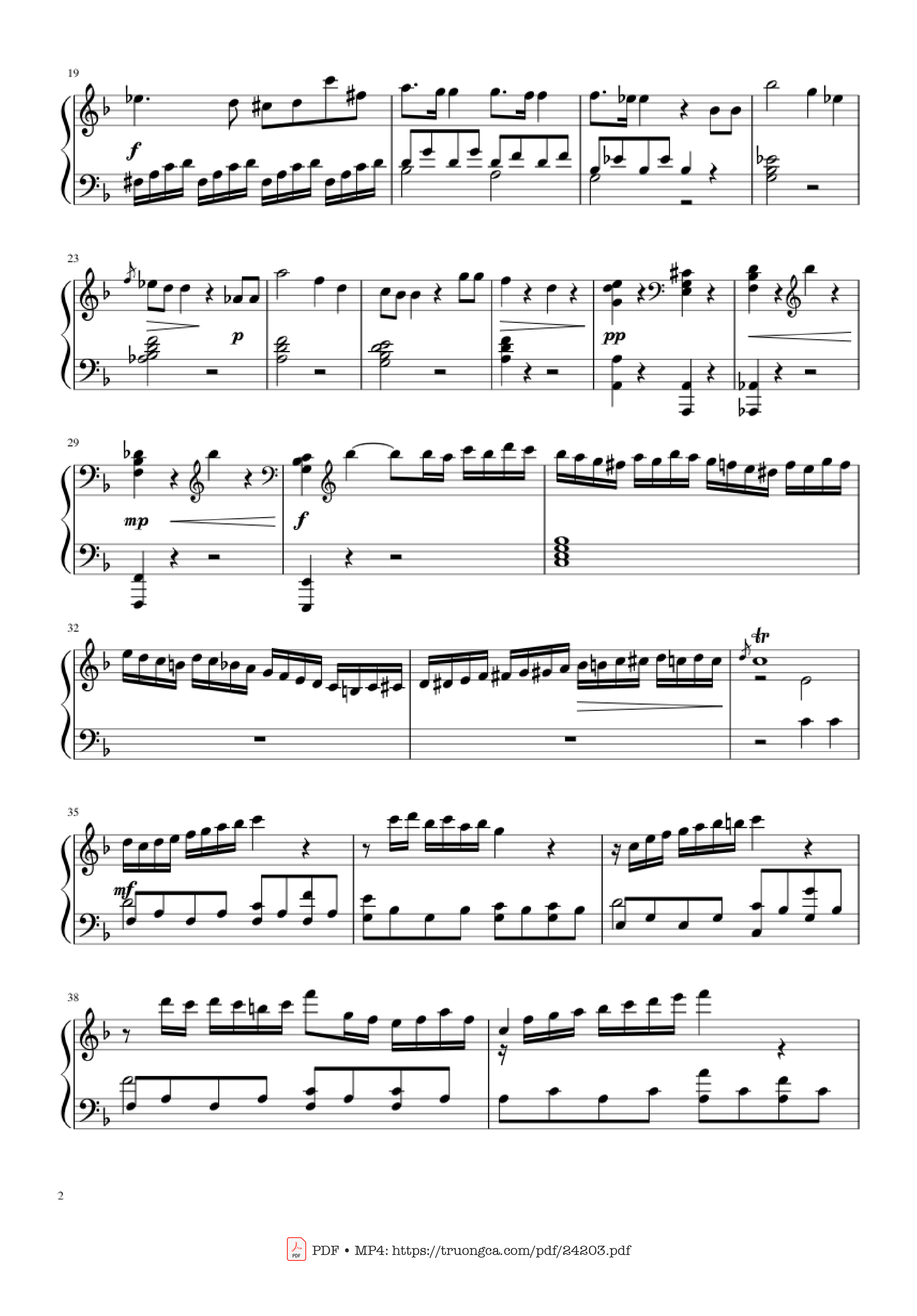 Page 2 of Sheet music PDF Piano Happy Birthday Variations Sheet Piano - Piano Ninja