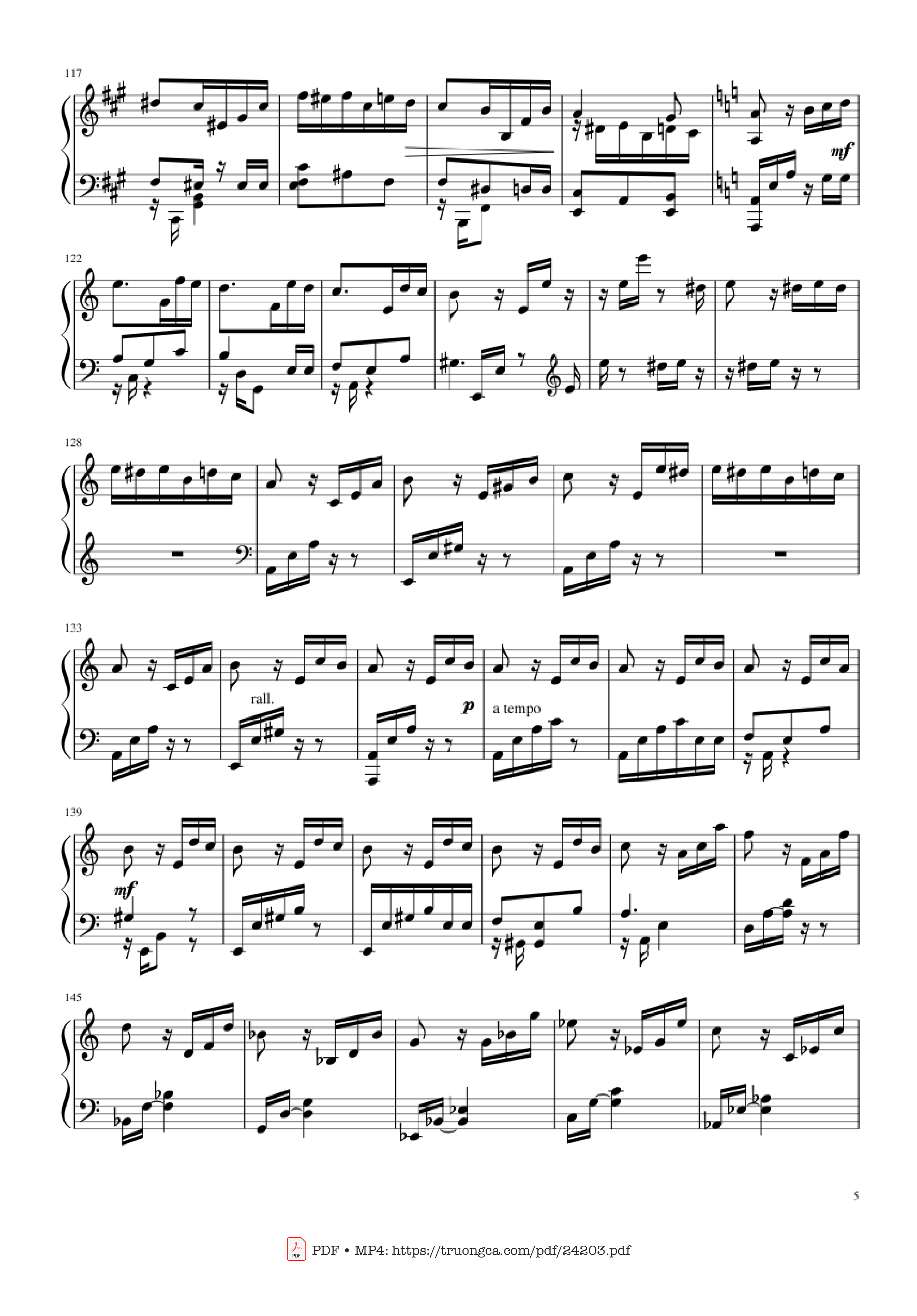 Page 5 of Sheet music PDF Piano Happy Birthday Variations Sheet Piano - Piano Ninja