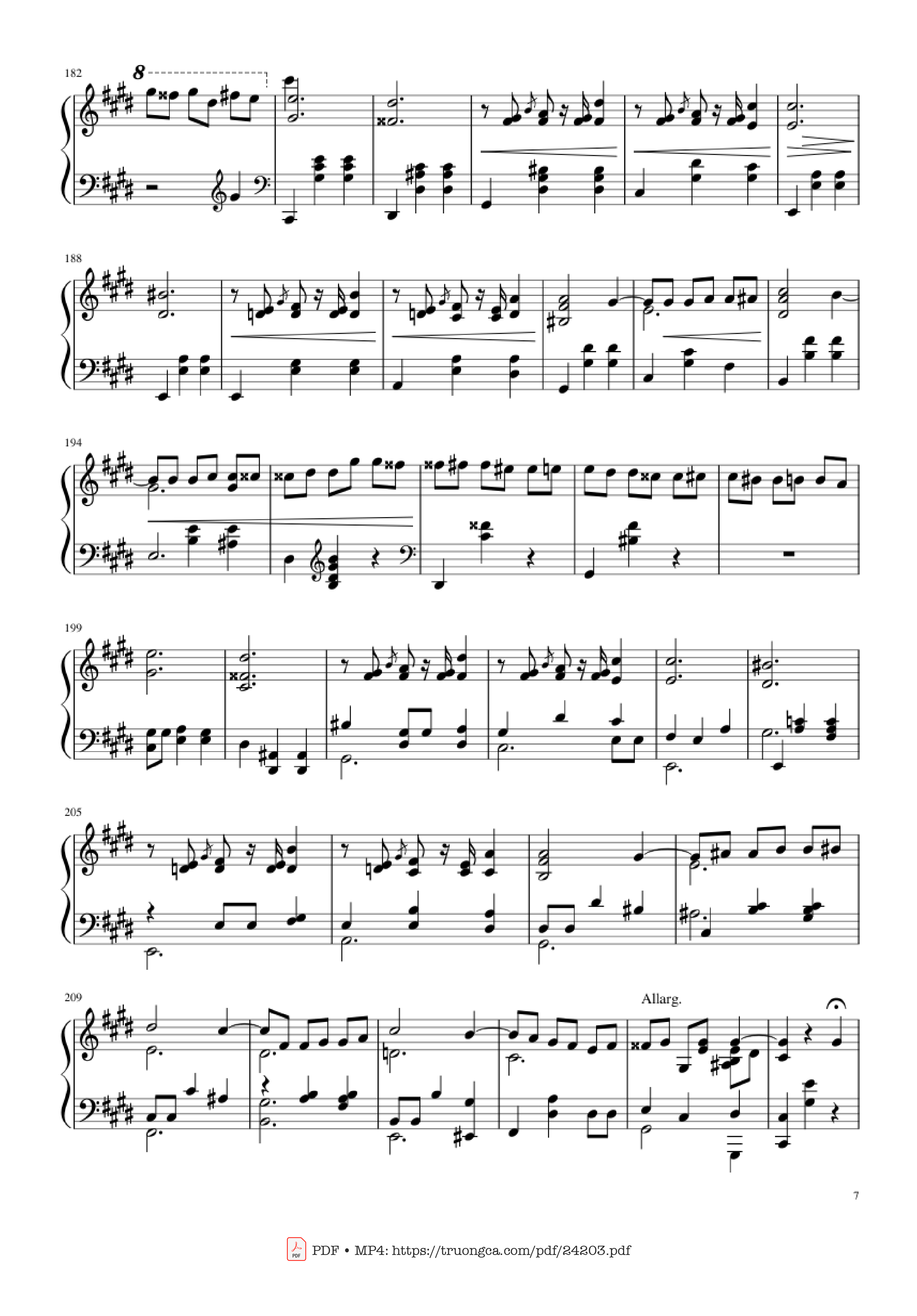 Page 7 of Sheet music PDF Piano Happy Birthday Variations Sheet Piano - Piano Ninja