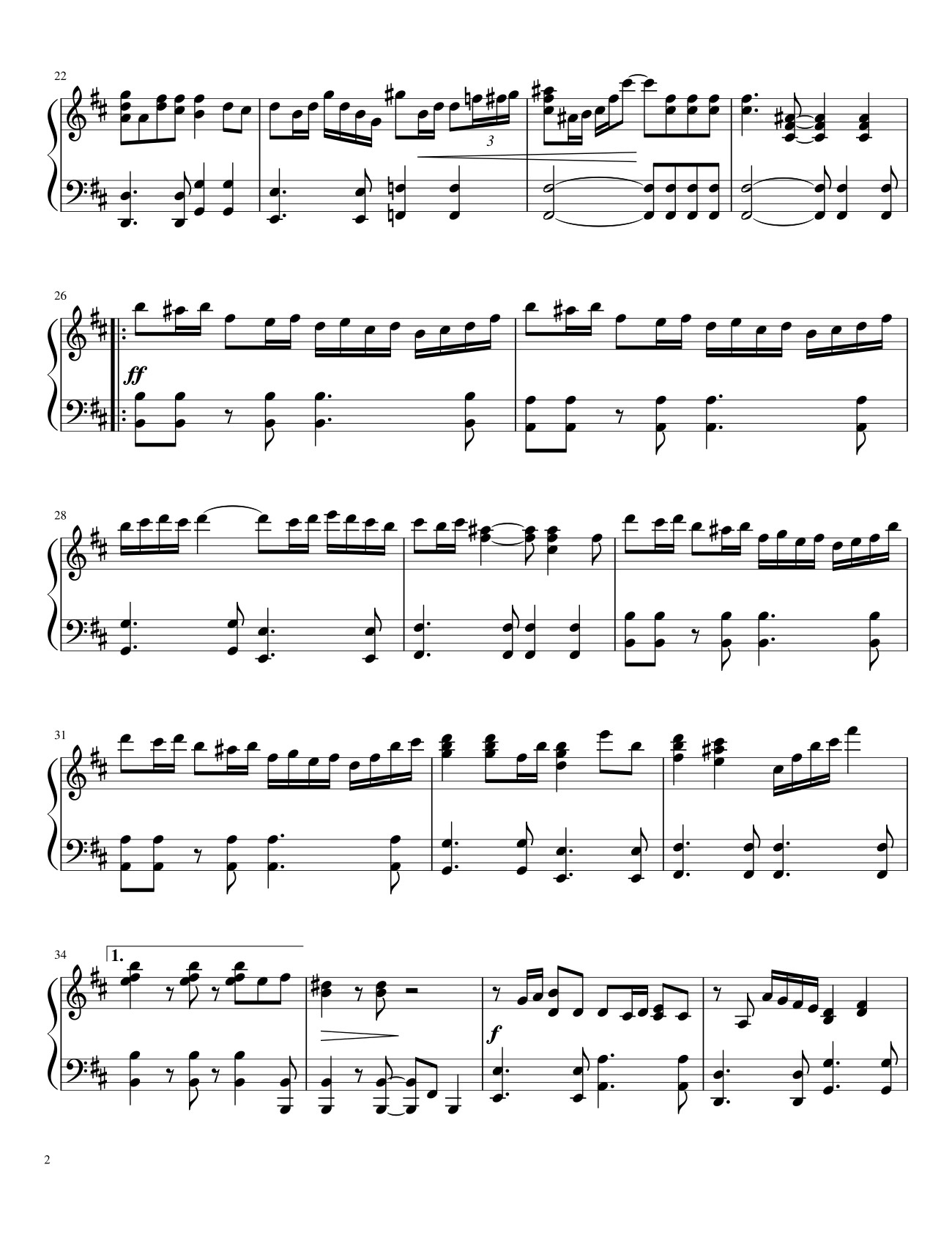 Page 2 of Sheet music PDF Beethoven Virus OST (Passion) Sheet Piano - Vũ Dũng