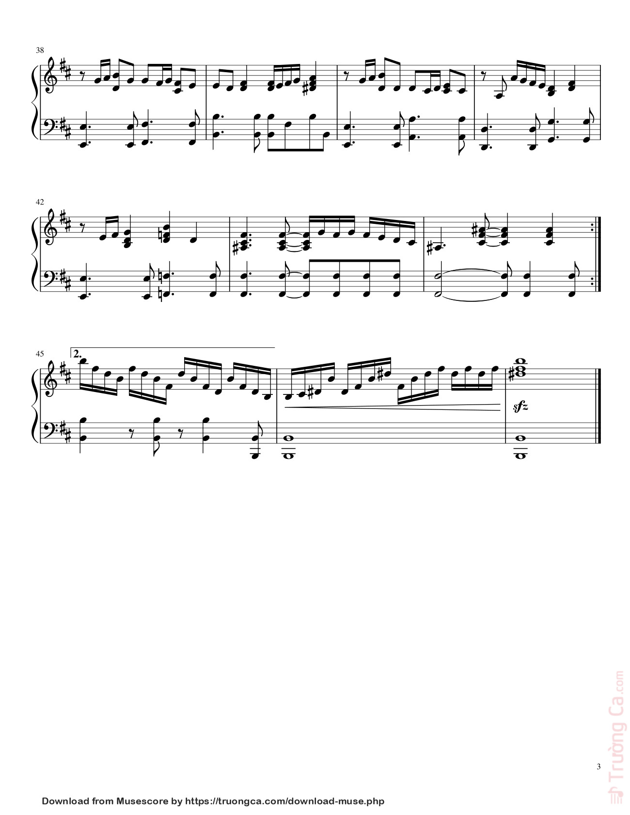 Page 3 of Sheet music PDF Beethoven Virus OST (Passion) Sheet Piano - Vũ Dũng