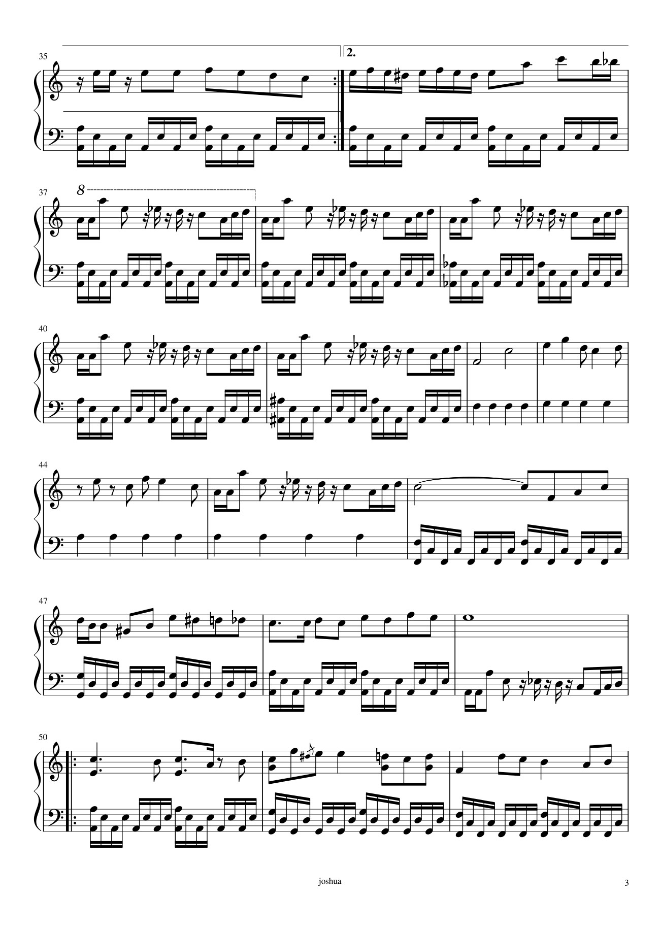 Page 3 of Sheet music PDF undertale lastbreath phase 3 Sheet Piano - Gmjlovely