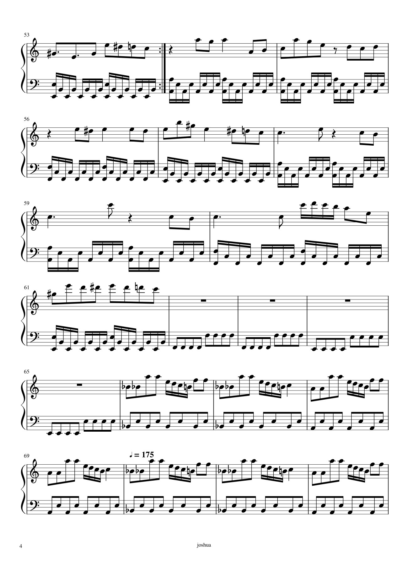 Page 4 of Sheet music PDF undertale lastbreath phase 3 Sheet Piano - Gmjlovely