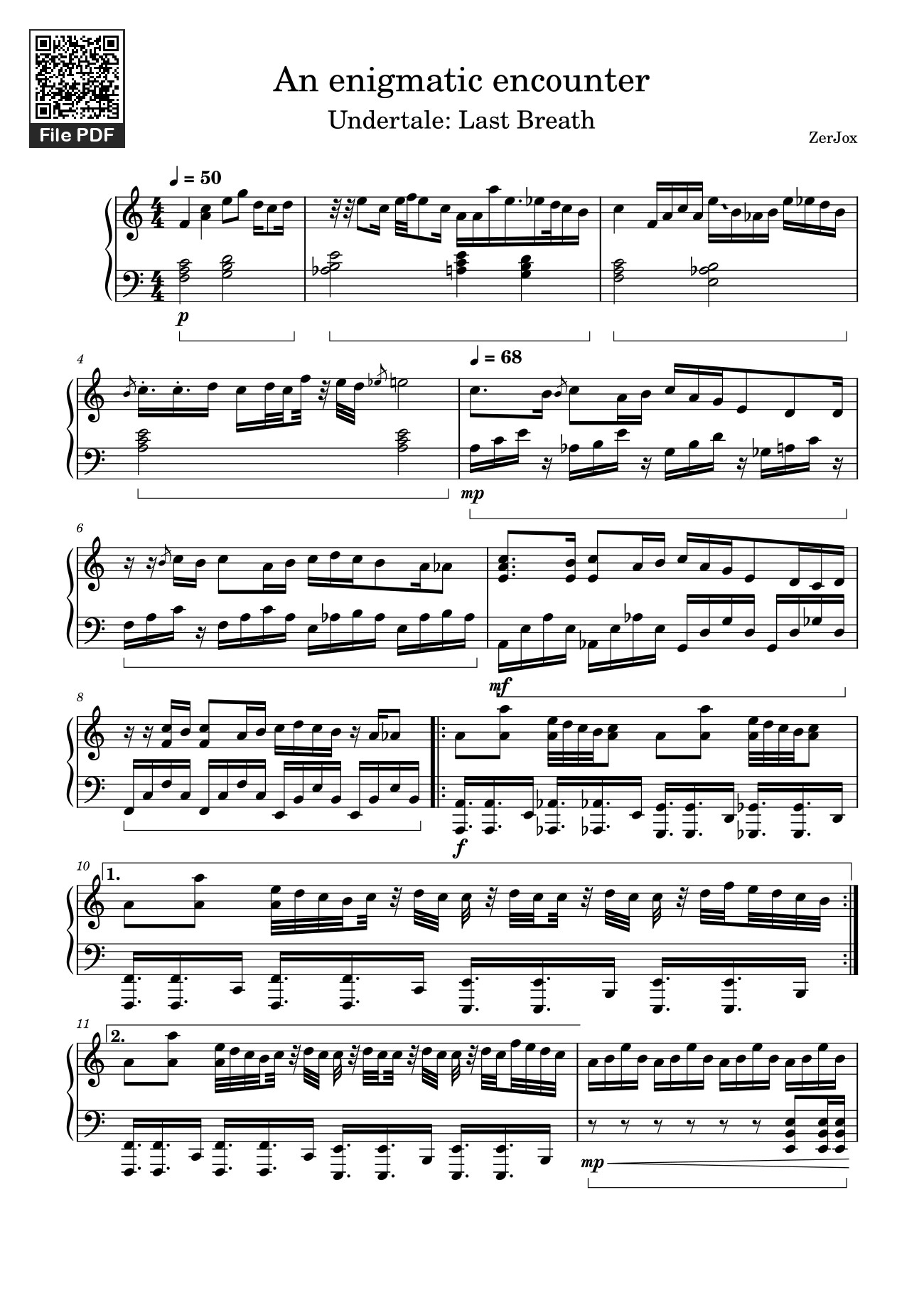 Page 1 of Sheet music PDF An enigmatic encounter Sheet Piano - Mr.Sal