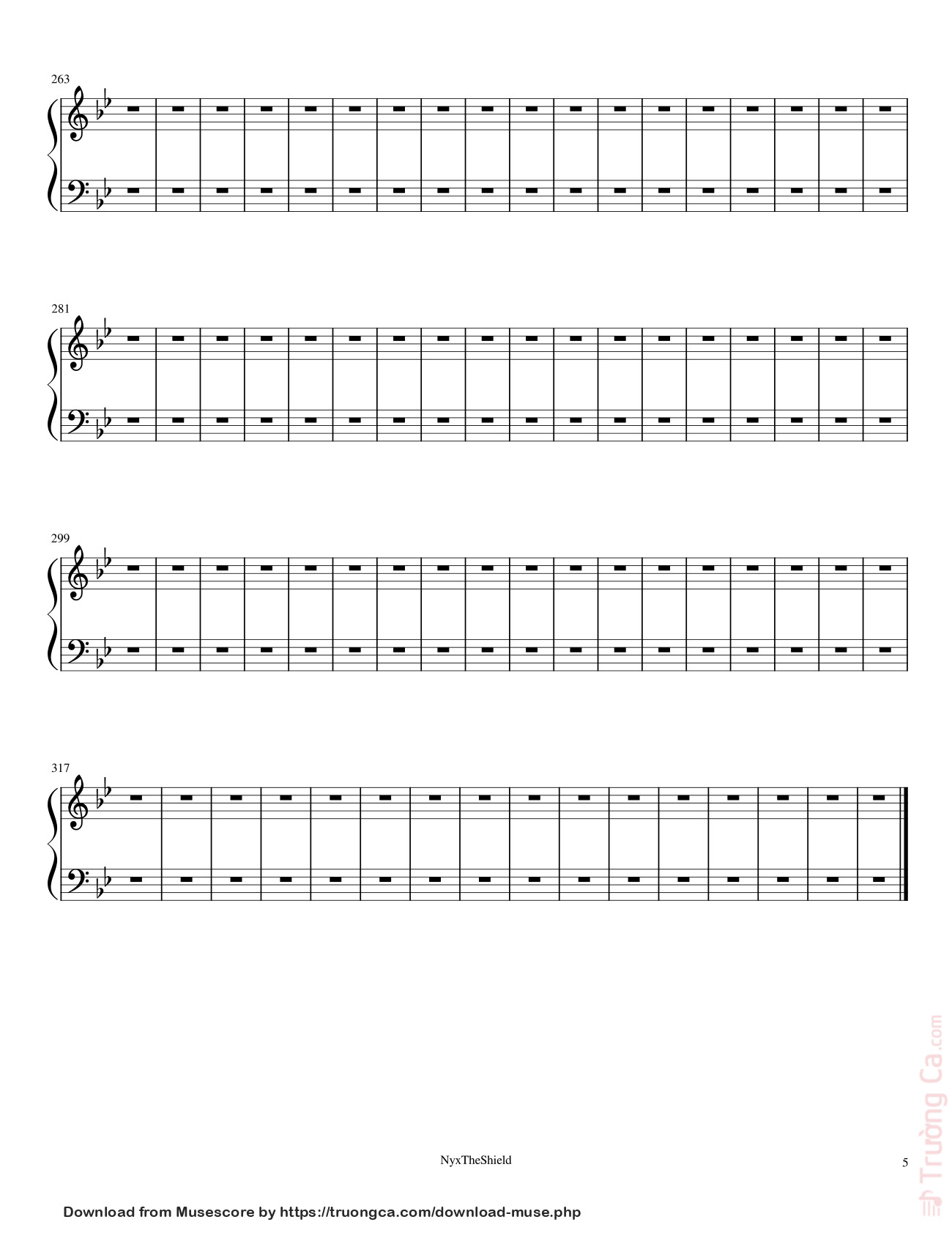 Page 5 of Sheet music PDF Overwrite Sheet Piano - @Sheetmusic