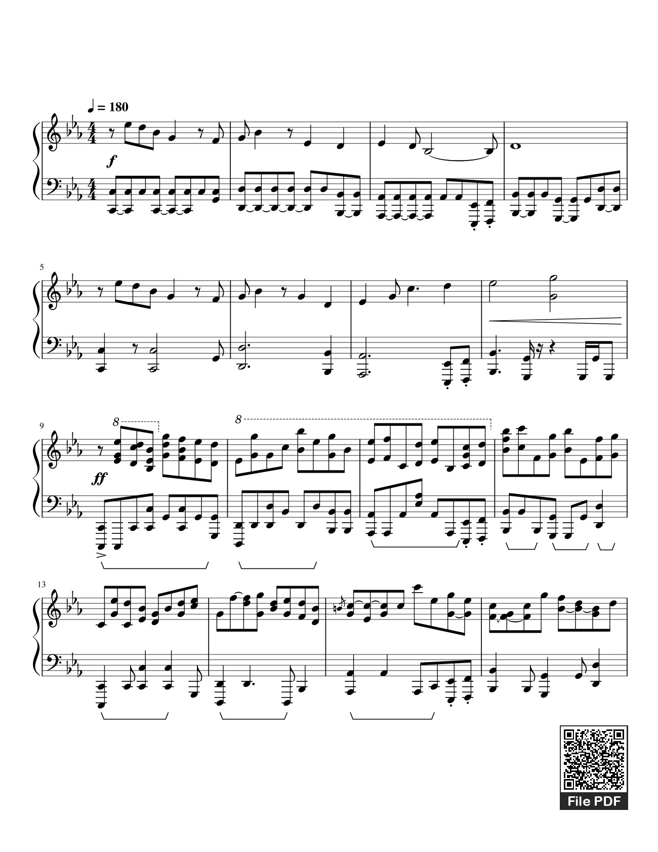 Underverse OST - OVERWRITE [XChara's Theme] - NyxTheShield Sheet Piano