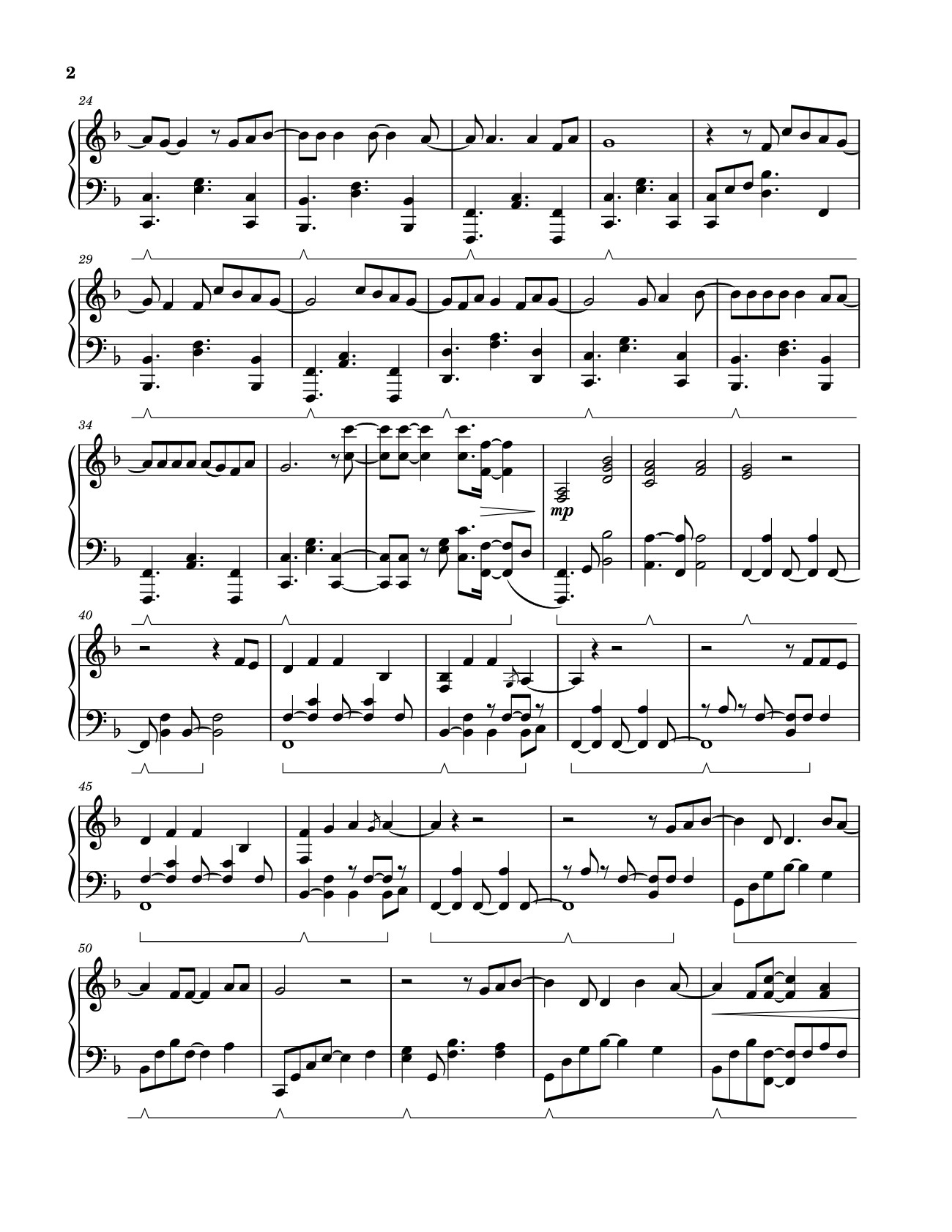 Page 2 of Sheet music PDF Never – Tasha Layton (Solo Piano Arrangement) - Written by Tasha Layton
