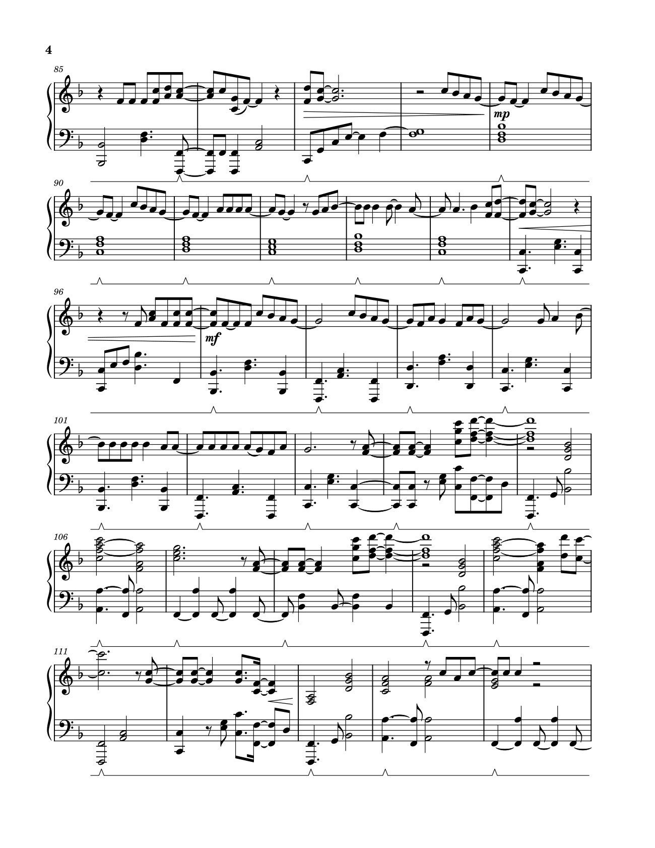 Page 4 of Sheet music PDF Never – Tasha Layton (Solo Piano Arrangement) - Written by Tasha Layton