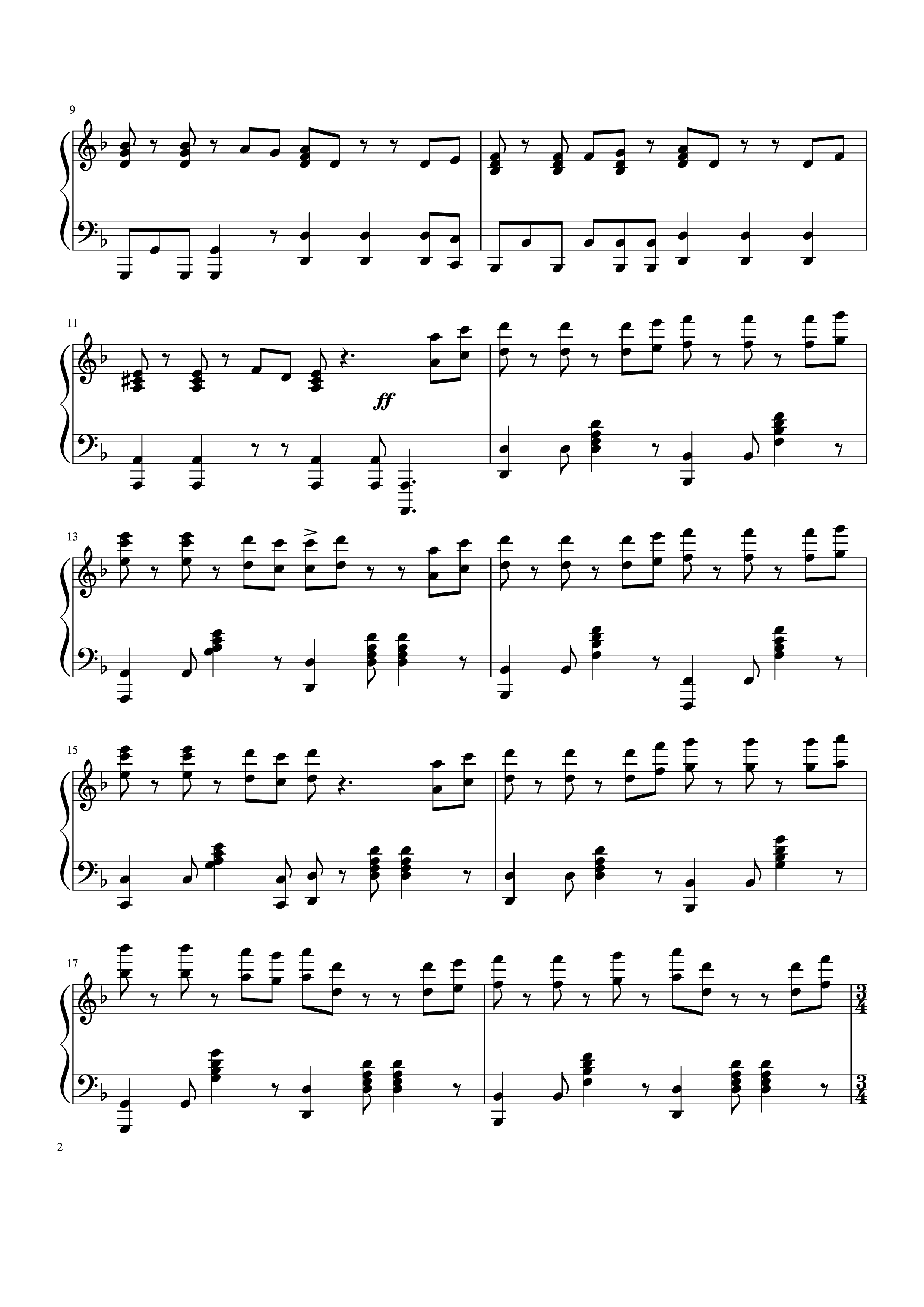 Page 2 of Sheet music PDF Pirates of the Caribbean Sheet Piano - BarbossaThePianist