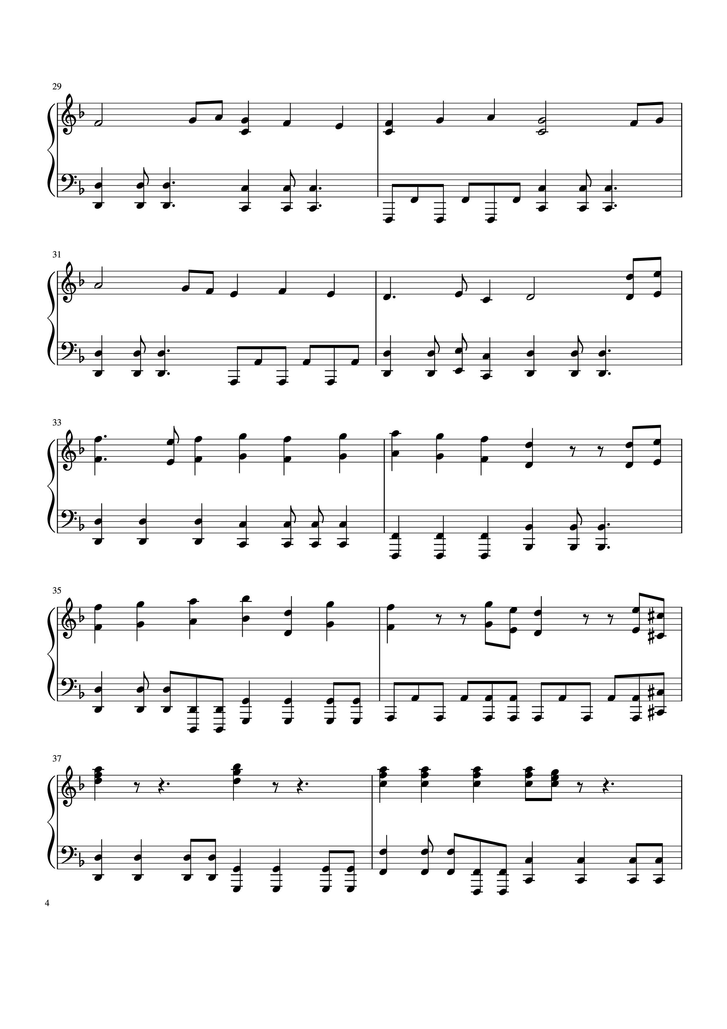 Page 4 of Sheet music PDF Pirates of the Caribbean Sheet Piano - BarbossaThePianist