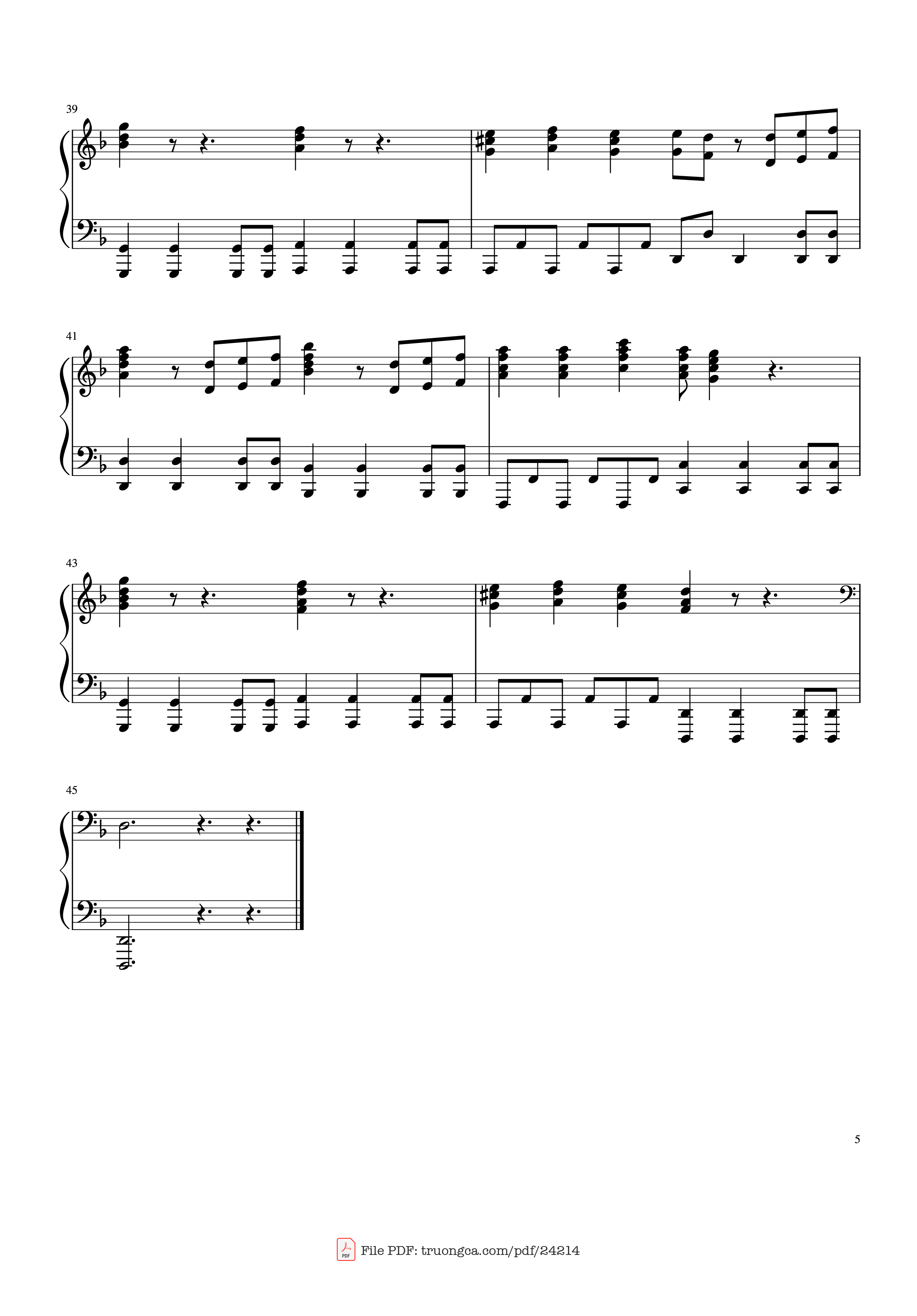 Page 5 of Sheet music PDF Pirates of the Caribbean Sheet Piano - BarbossaThePianist