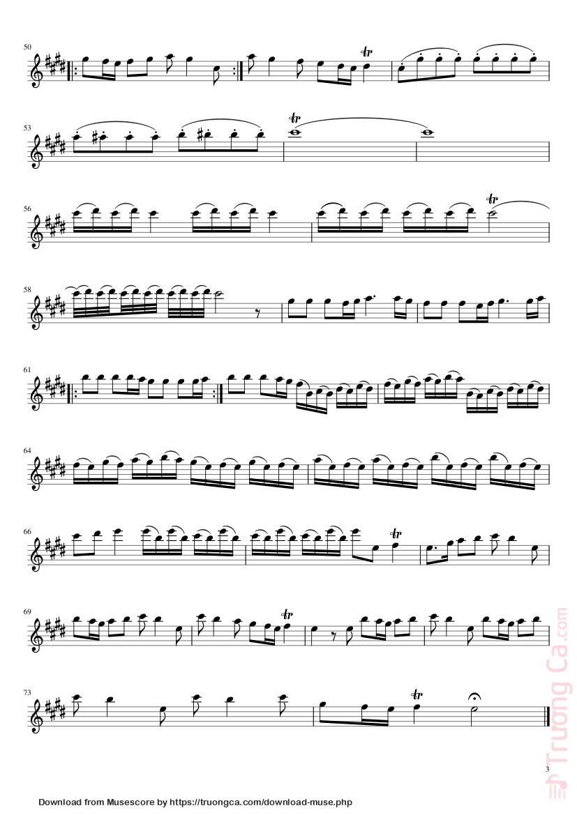 Page 3 of Sheet music PDF Spring-Four season Sheet Violin - Safarve
