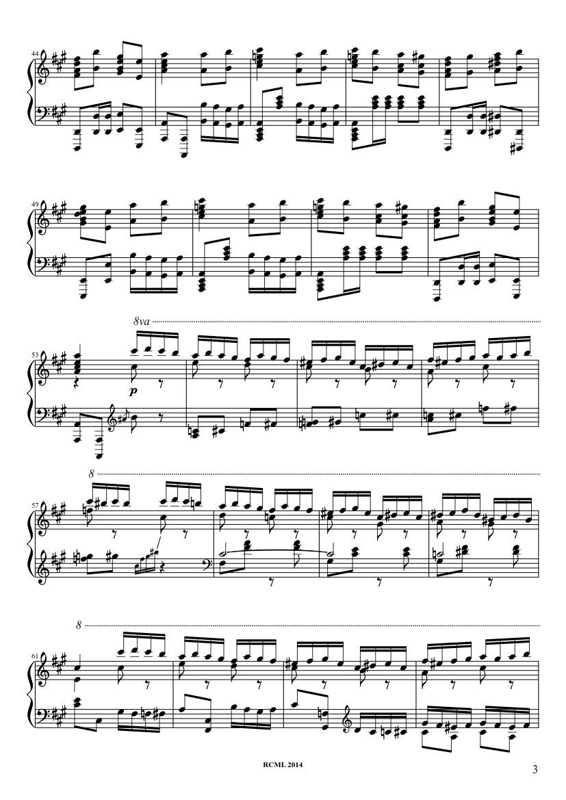 Page 3 of Sheet music PDF Turkish March Sheet Piano - Ravllave