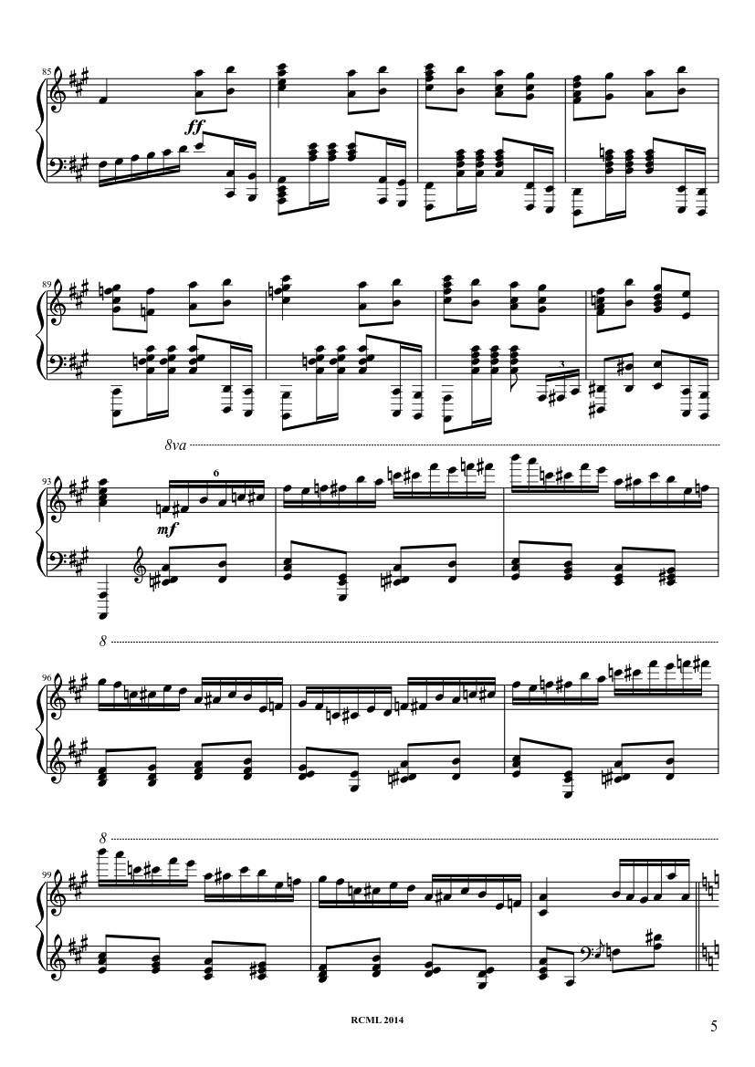 Page 5 of Sheet music PDF Turkish March Sheet Piano - Ravllave