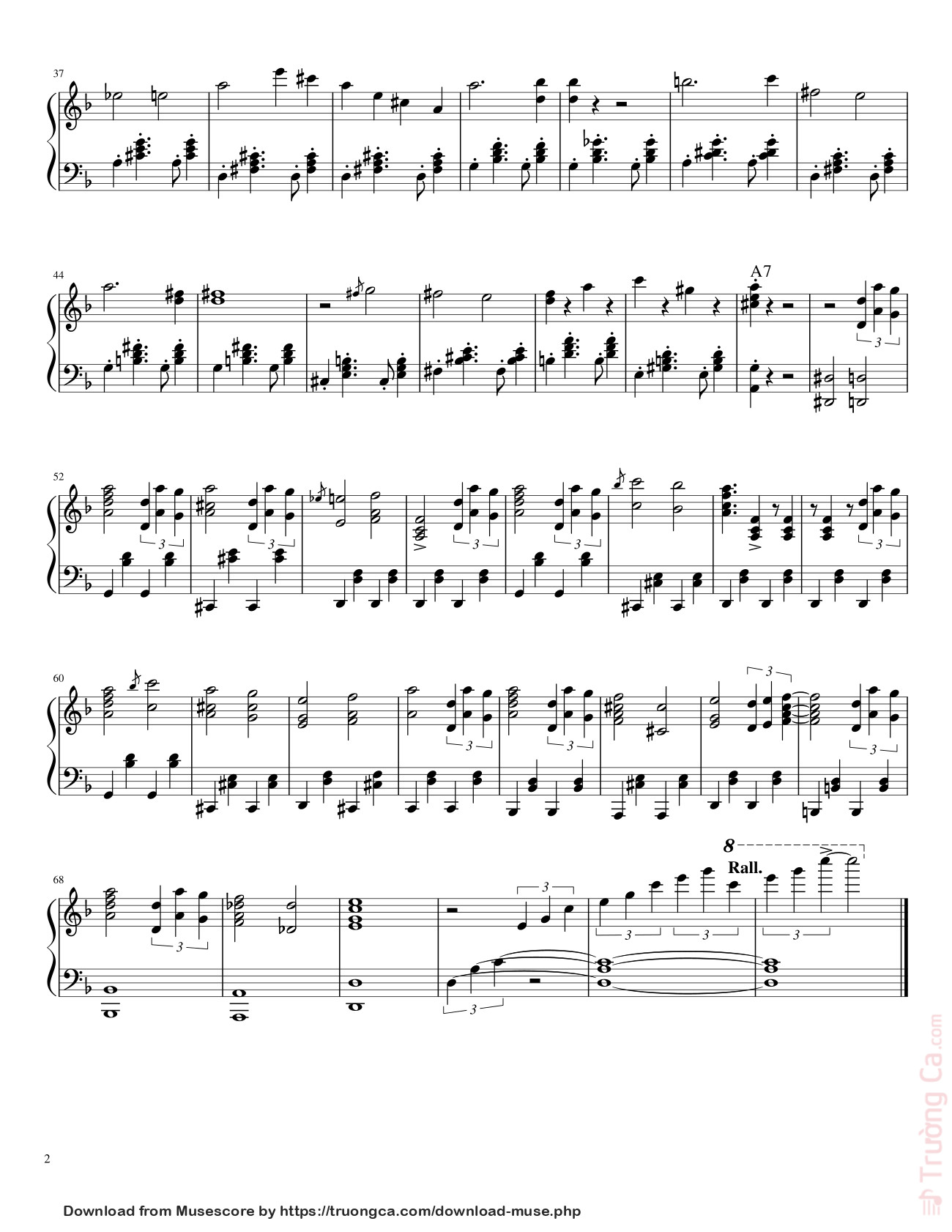 Page 2 of Sheet music PDF Fukashigi no Carte Sheet Piano - Shisui