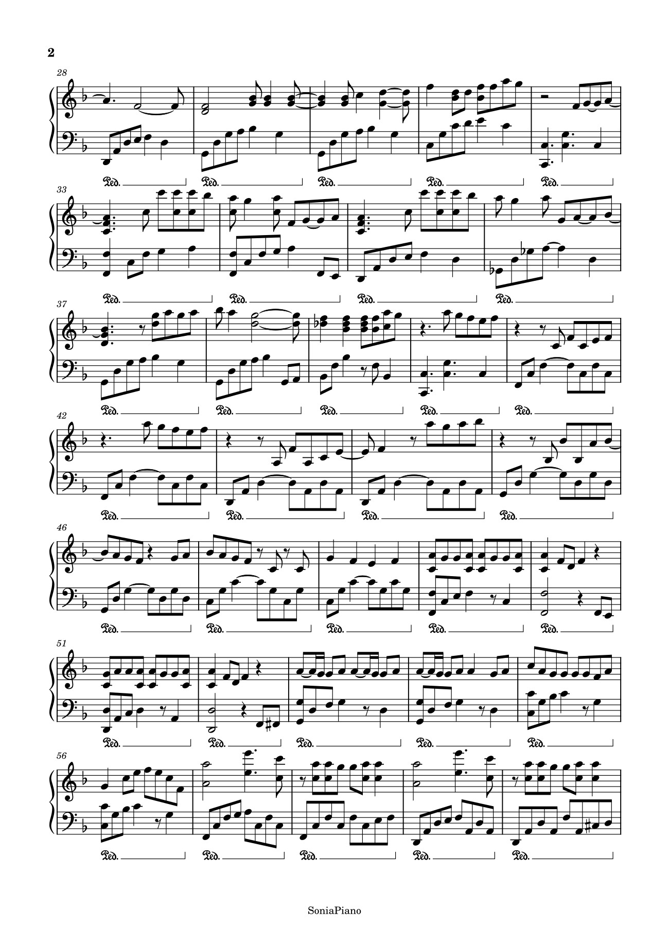 Page 2 of Sheet music PDF Piano Thằng điên Sheet Piano - Piano arranged by Phương Thy 