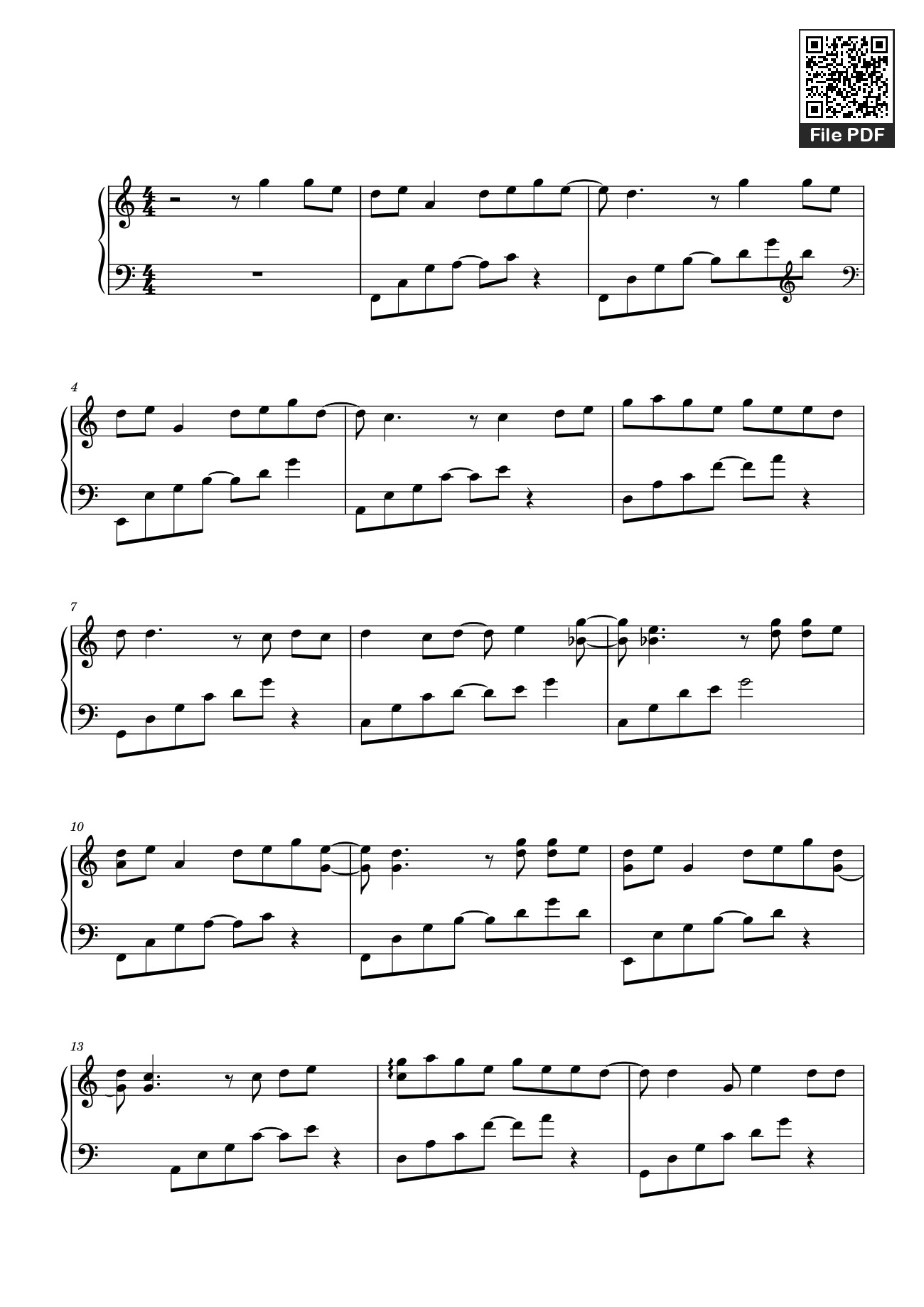 Page 1 of Sheet music PDF Sứ Thanh Hoa Sheet Piano - Huydv2298