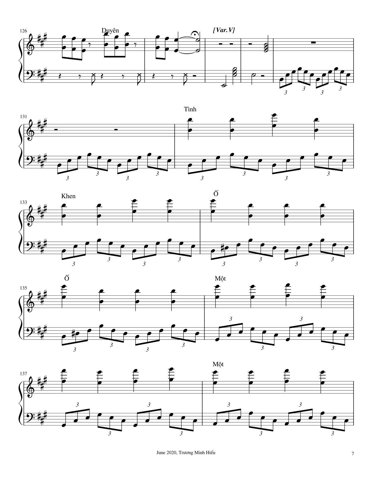 Page 7 of Sheet music PDF Trống cơm (Rice drum) Sheet Piano - @hiumintones