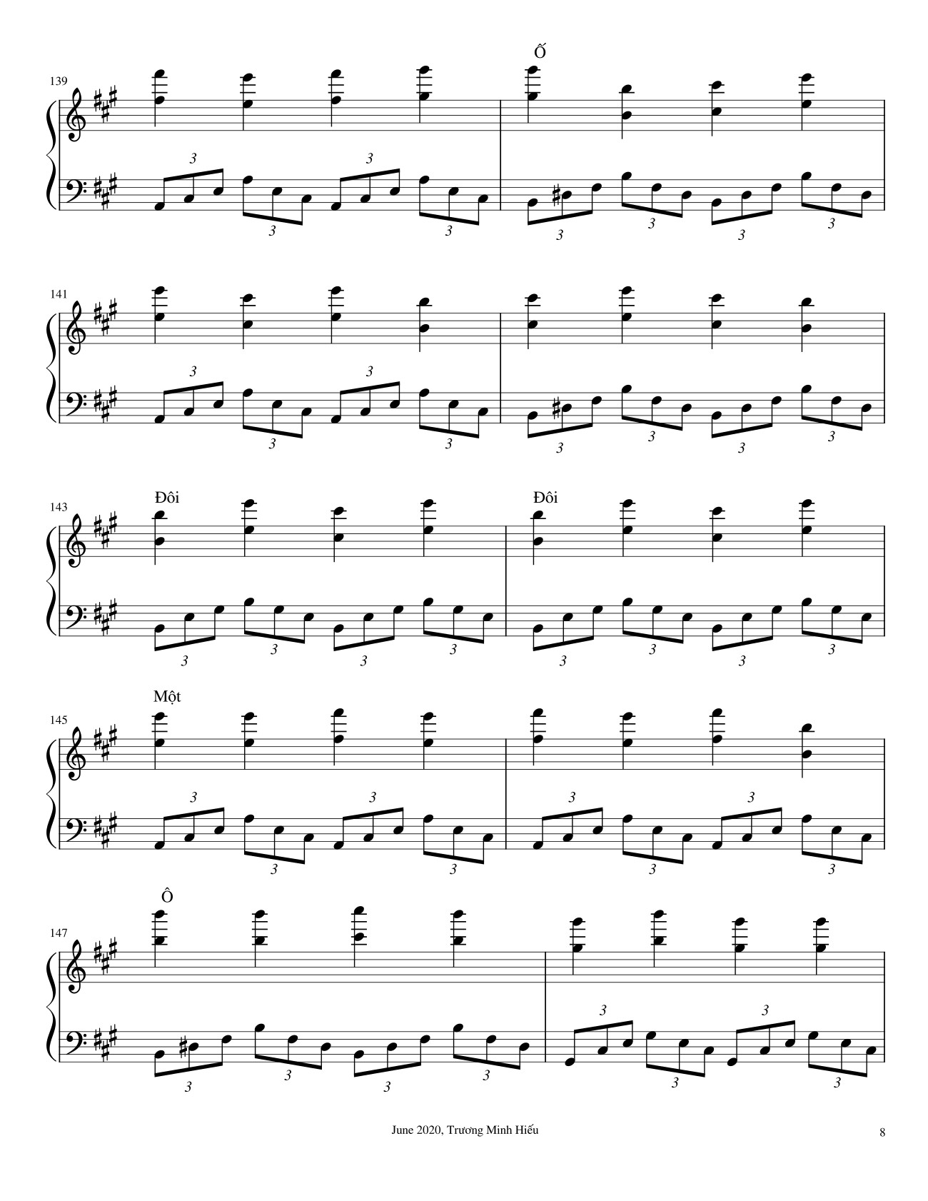 Page 8 of Sheet music PDF Trống cơm (Rice drum) Sheet Piano - @hiumintones